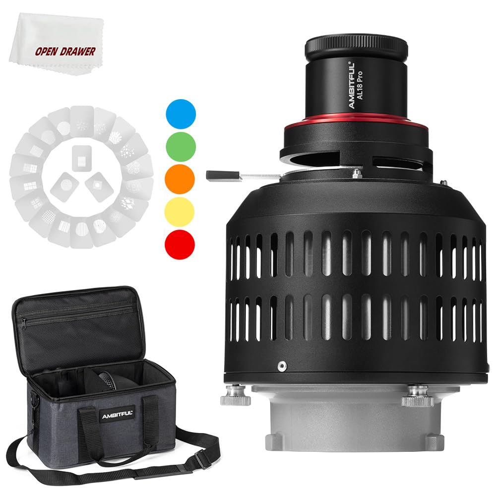 Ambitful Al 18 Pro Projector Led Light Snoot, Bowens Mount Optical Snoot Light Cylinder, Spotlight For Photography, For Vl150 Sl