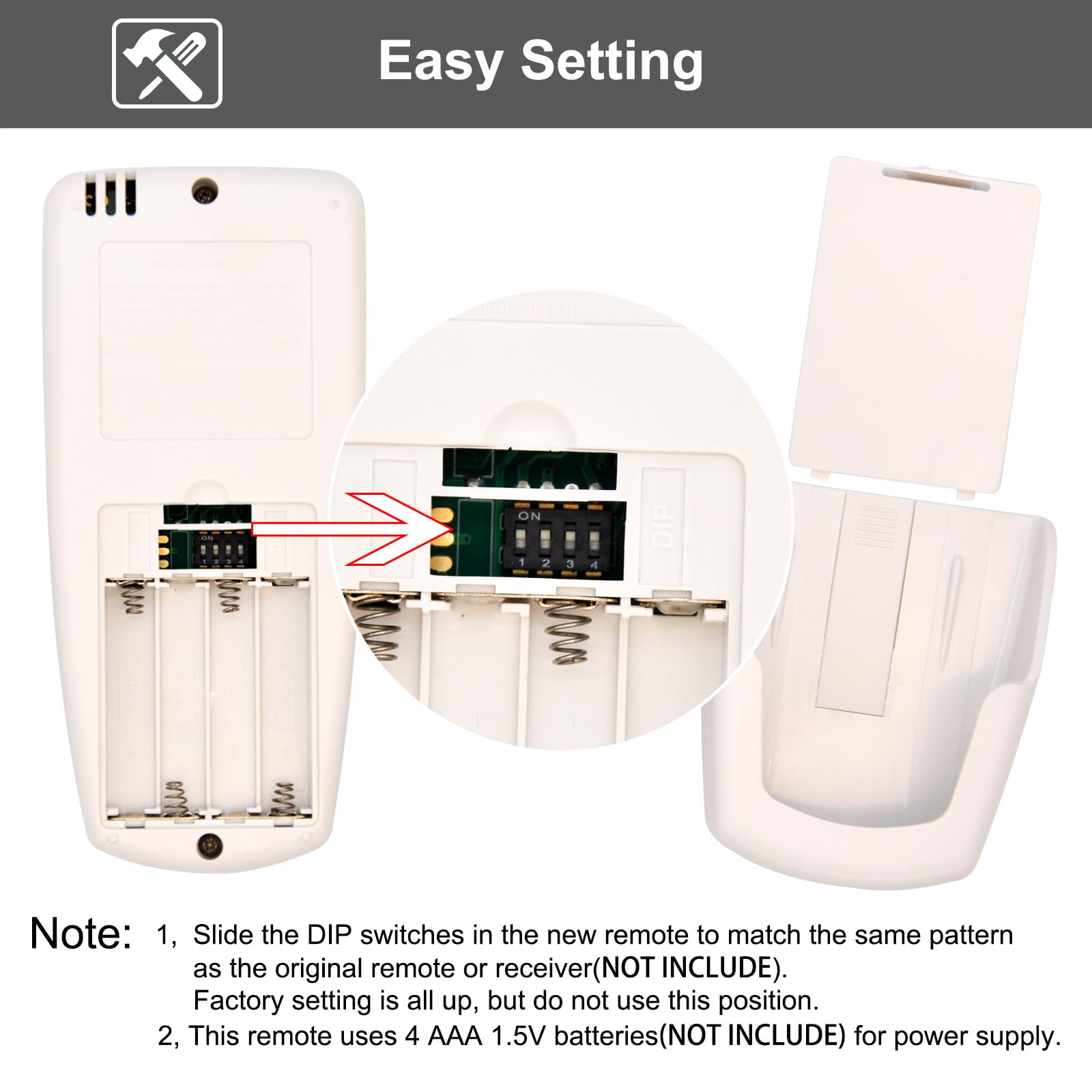 Cenming Thermostatic Replacement Remote For Hampton Bay Ceiling Fan Remote Control,With Reverse Timer 3 Speed, Lcd Display Temp,