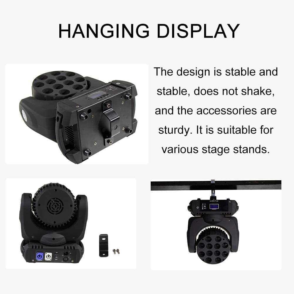 Shehds Moving Head Light Beam Wash Led 12X12W Rgbw 4In1 Dj Lights Lighting Professional 9/16 Channels Dmx512 Sound Activated Str