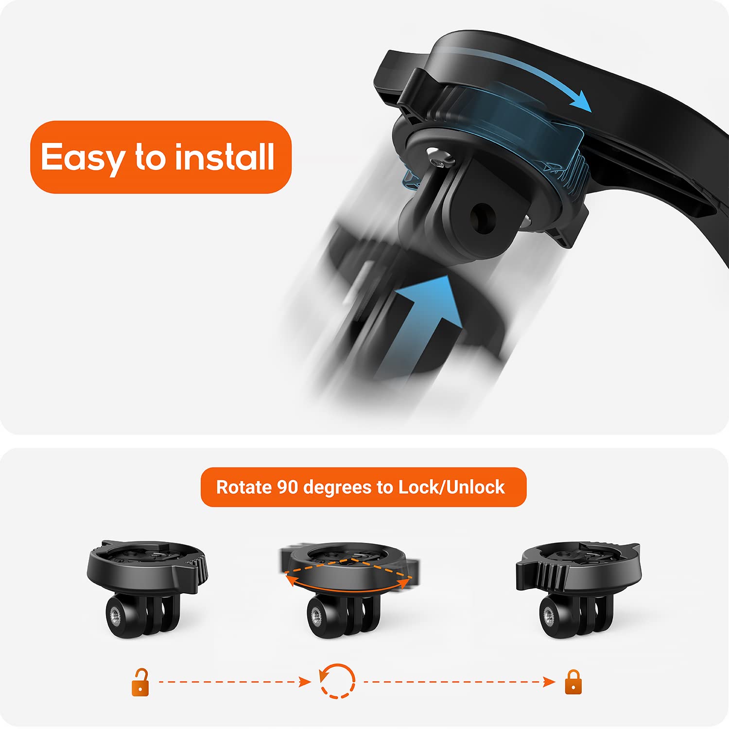 Tusita Quarter Turn To Friction Flange Mount Adapter   Compatible With Garmin Flush Out Front Mount