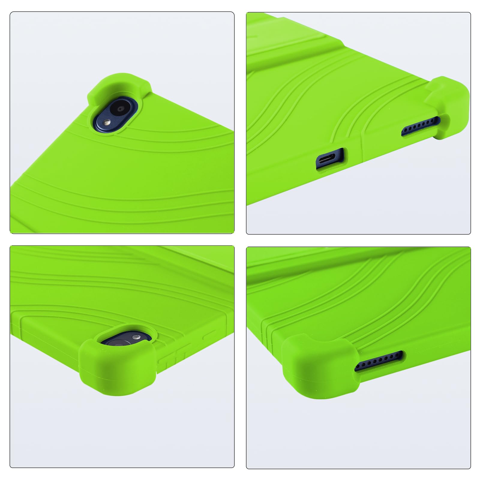 Atooz For Walmart Onn 10.1 Tablet Case 2024,Soft Silicone Case For Onn 10.1 Gen 4 Tablet With Stand (Model: 100135925) (Green)