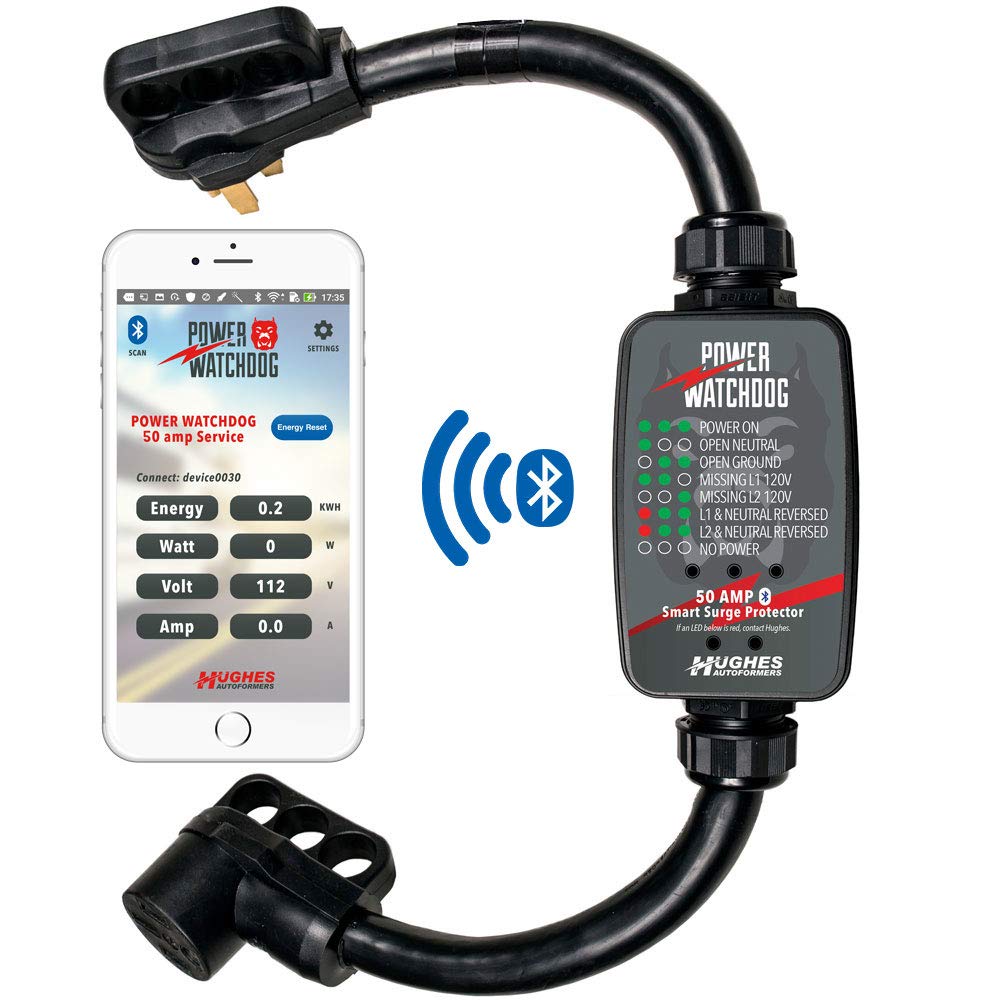 Hughes Autoformers Pwd50 Power Watchdog Bluetooth Surge Protector - 50 Amp