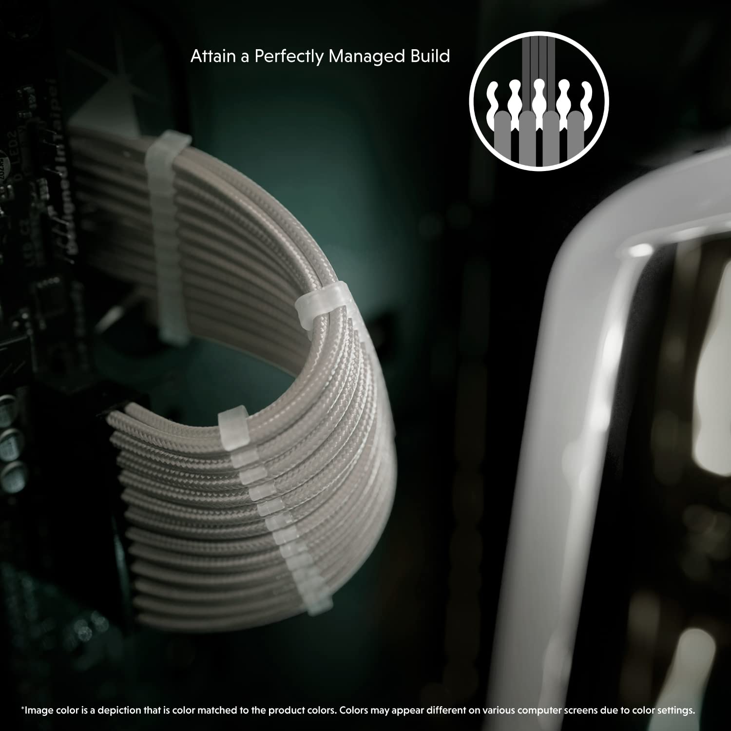 Linkup   Ava 30Cm Pci E 8P(6+2) Gpu Psu Power Supply Braided Sleeved Custom Mod Pc Extension Cable W/Combs?Strong & Stiff Design