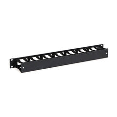 1U Finger Duct Cable Manager, Cold Rolled Steel, Black