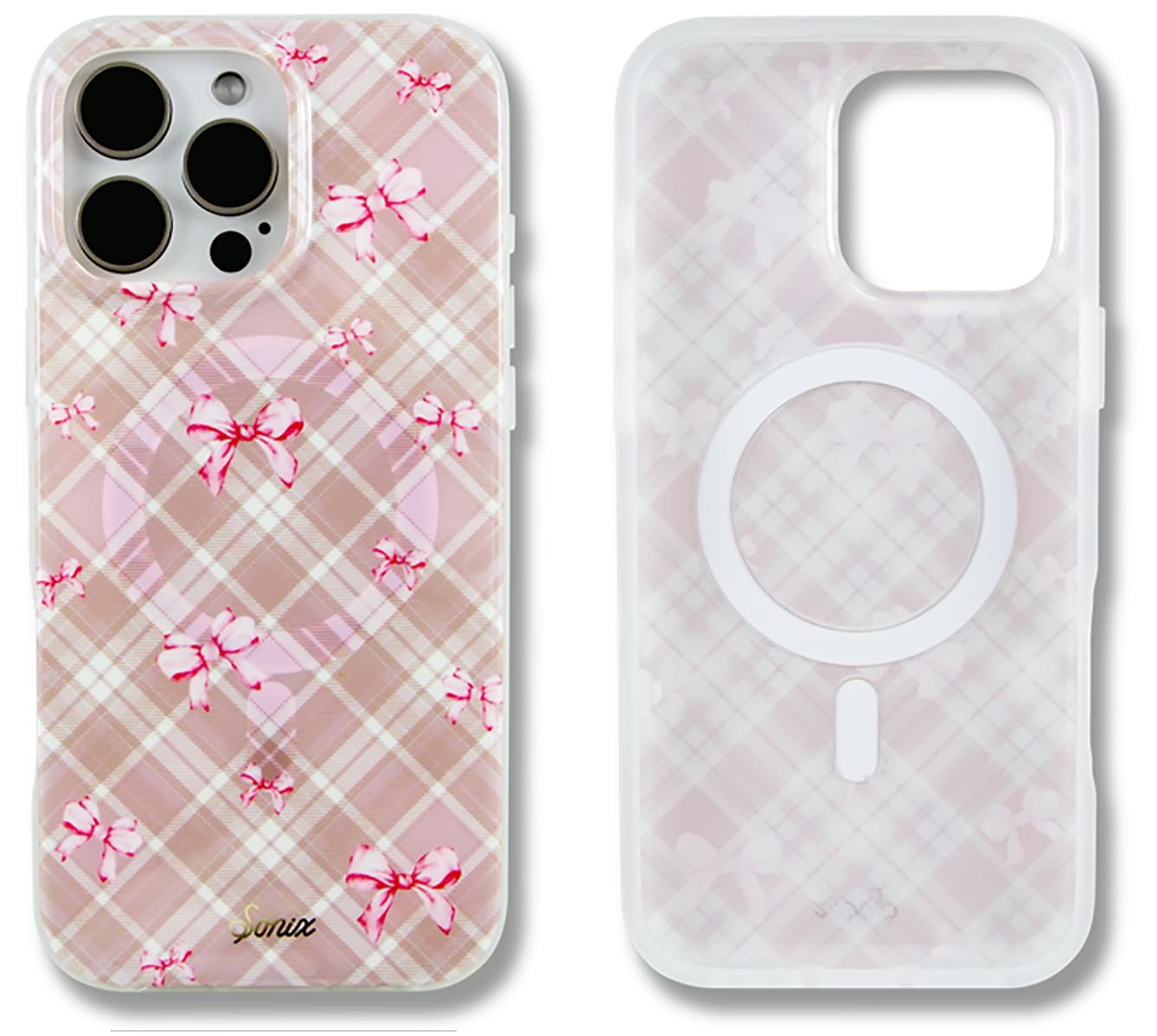 Sonix Case For Iphone 16 Pro Max | Compatible With Magsafe | 10Ft Drop Tested | Bows | Clueless Pink