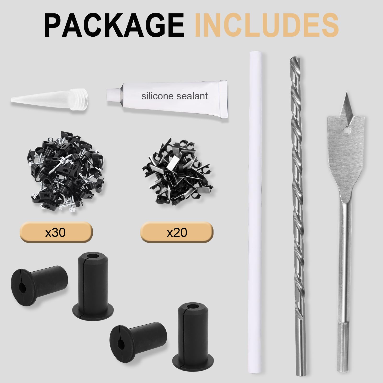 Starlink Cable Routing Kit, 3/4 Inch Starlink Cable Grommets Accessories For Wall Cable Pass Through Mounting Kit, With 3/4    S