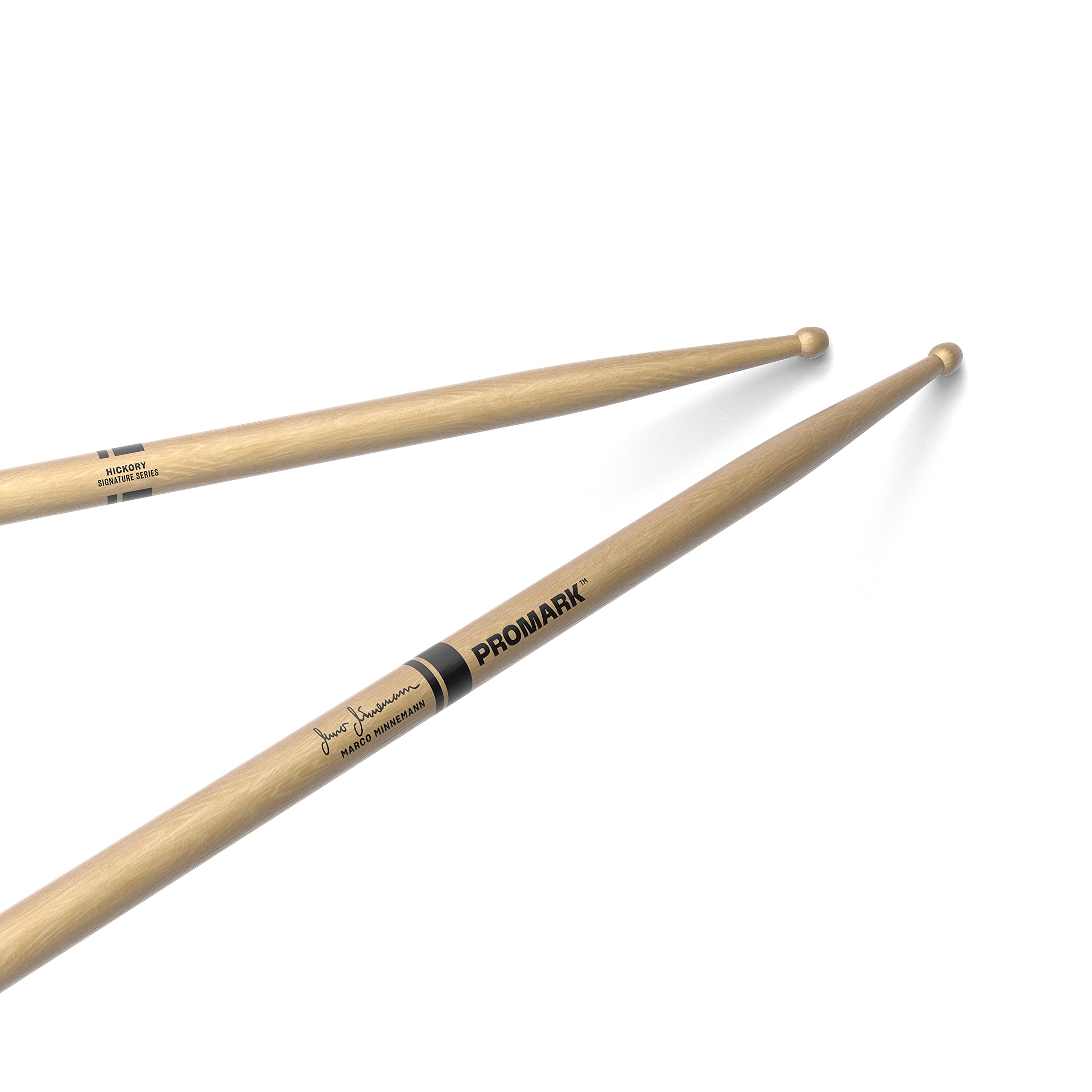 Promark Drum Sticks   Marco Minnemann Drumsticks   Drum Sticks Set   Signature Serires Wood Tip   Hickory Drum Sticks   Consistent Weight And Pitch   1 Pair