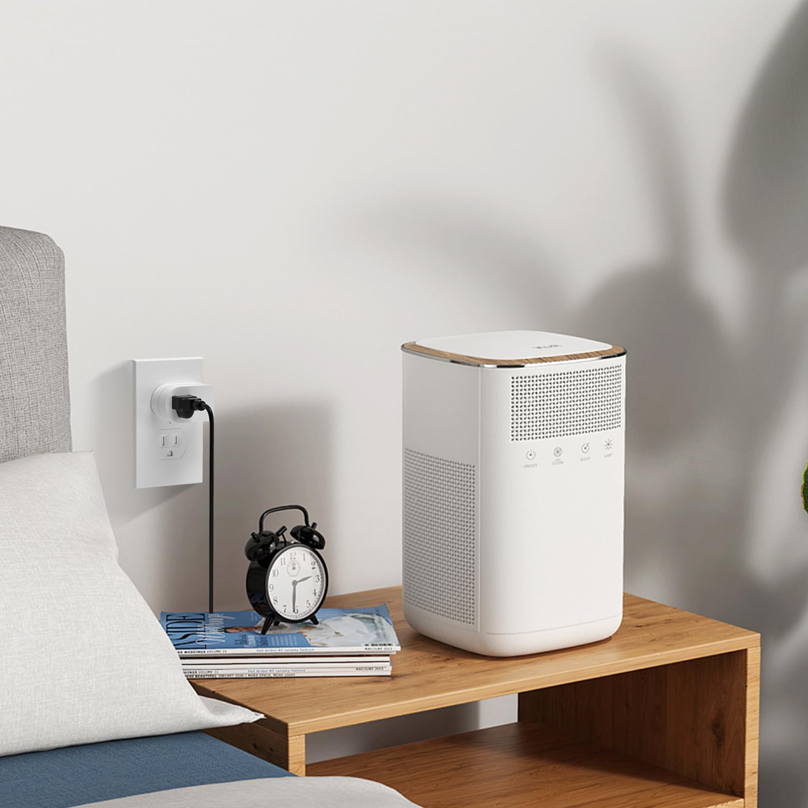 Oviitech 3 Pack Grounded Outlet Wall Tap Adapter With On/Off Power Switch