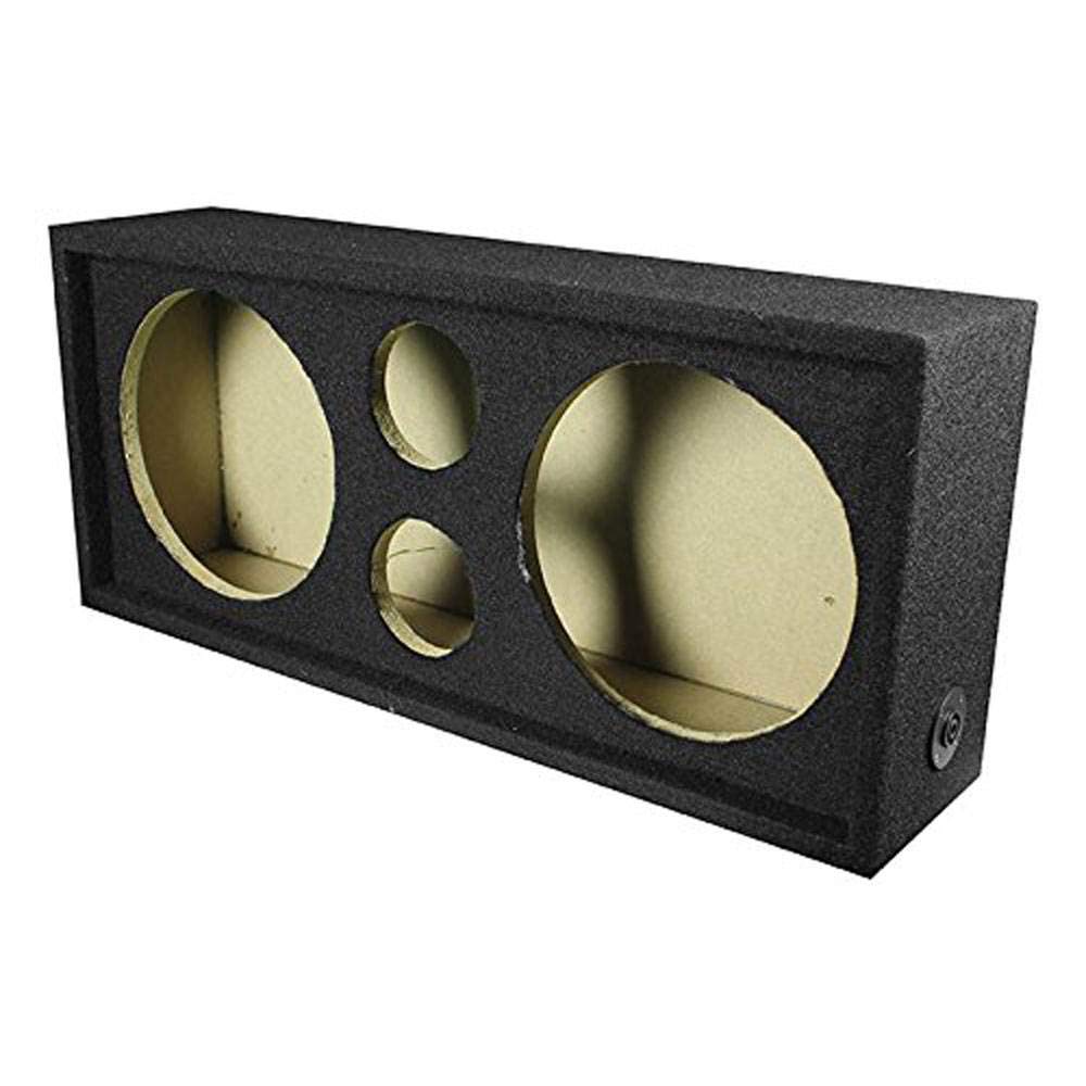 Qpower Car Audio Subwoofer Enclosure Box Chuchero For 10'' Mids And 3'' Tweeters