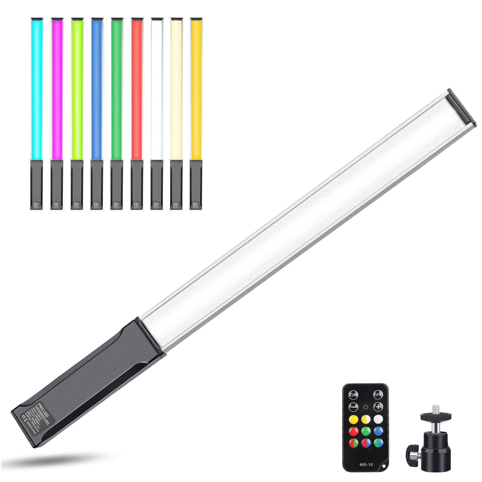 Hagibis Rgb Photography Light Wand, Handheld Led Video Light 9 Colors, With Built In Rechargable Battery And Remote Control, 100