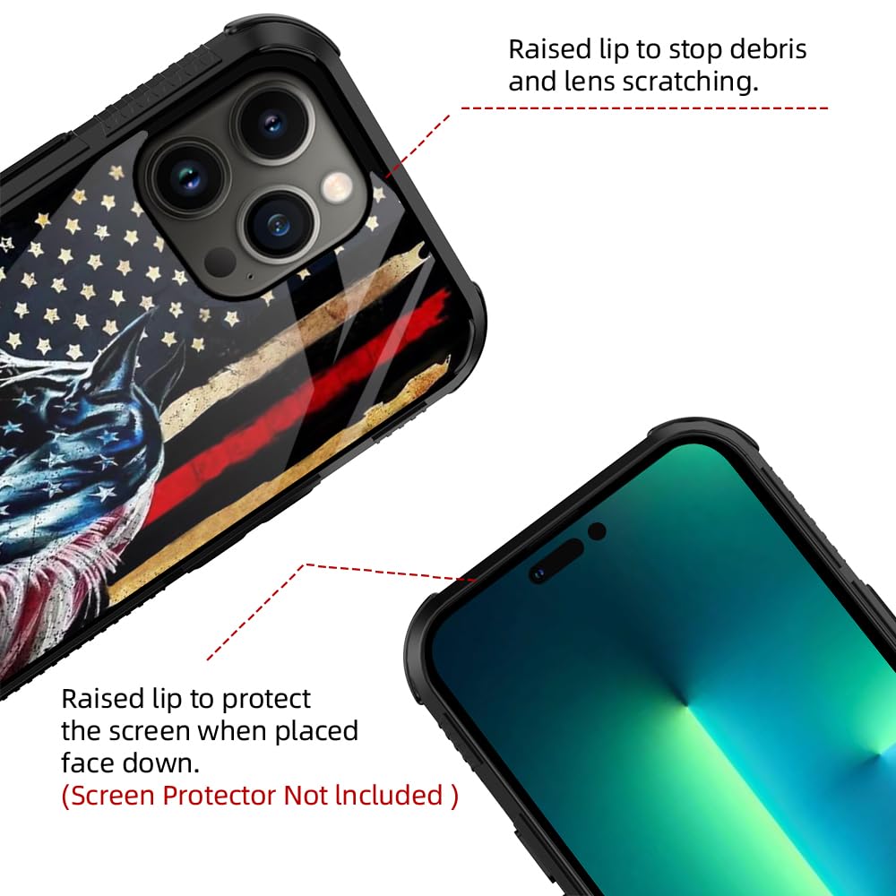 Zhuxuxitt Case For Iphone 14 Pro Case,Flag Horse Case For Iphone 14 Pro Design For Men Boys [Anti-Scratch] Non-Slip+Shockproof R