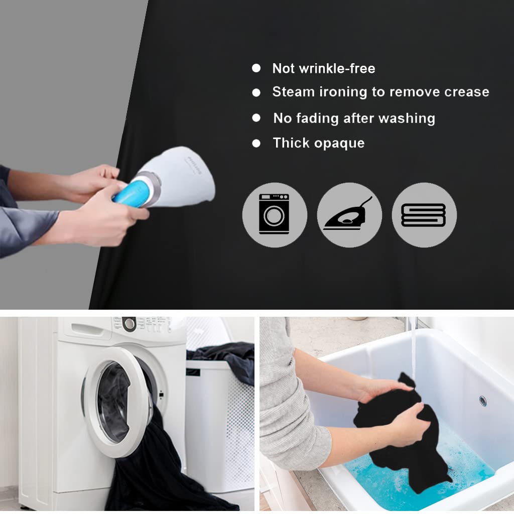 10X12Ft Black Backdrop, Lcuirc Black Photo Backdrop Curtain Polyester Collapsible Black Background For Portraits Pet Photoshoot