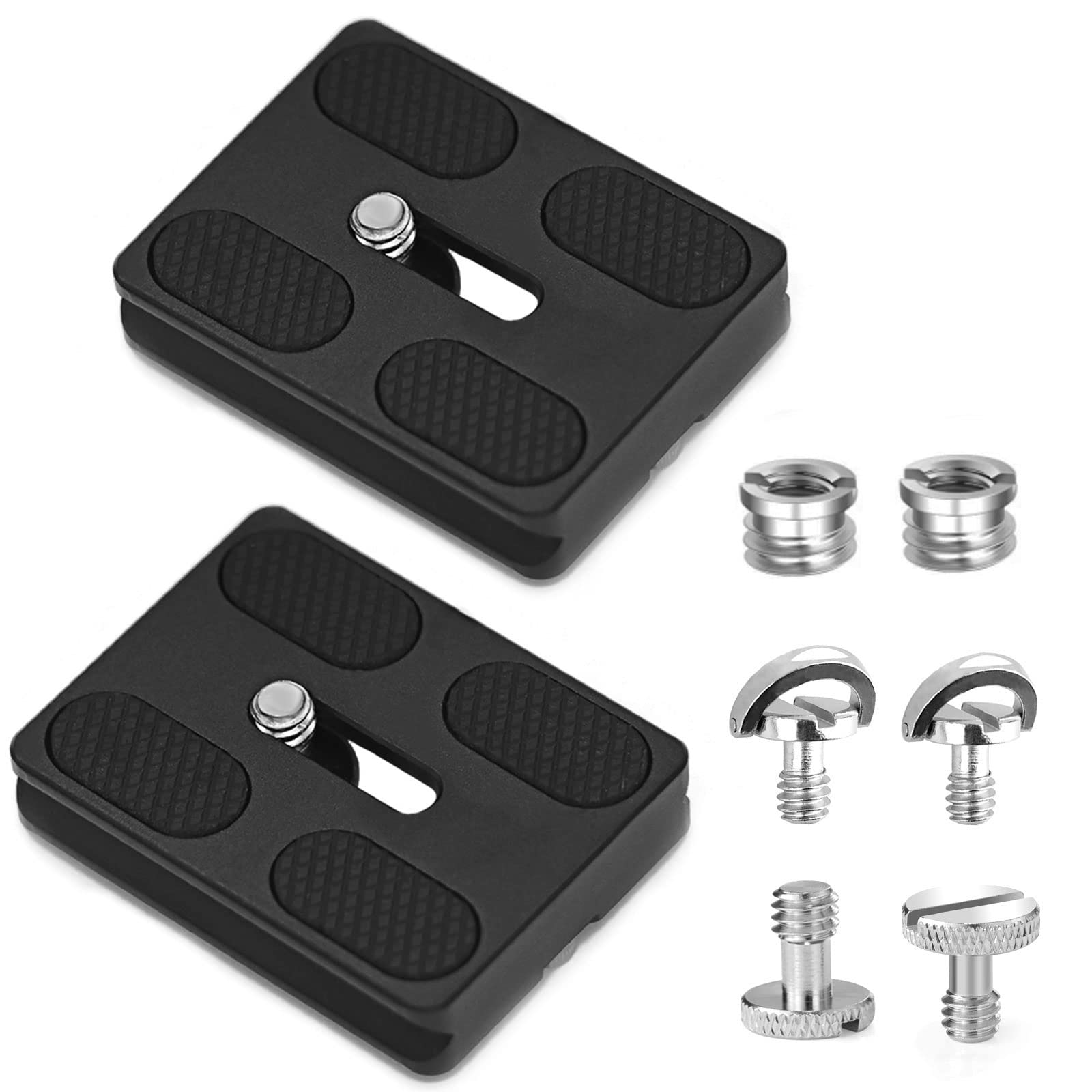 Niewalda Universal Tripod Quick Release Plate, Quick Release Plate, Arca Swiss Plate With 1/4 Inch Slotted Screw, C Ring/D Ring Screw, 1/4' 3/8' Screw, For Dslr Camera Tripod Ball Head(Pu 50)