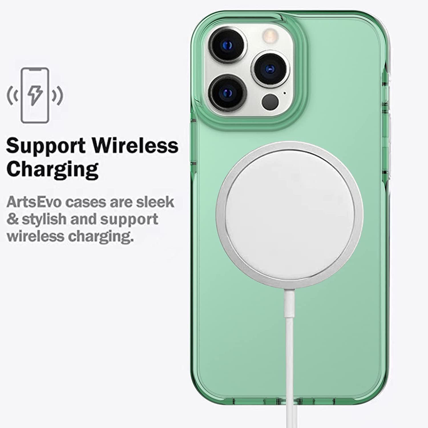 Artsevo Designed For Iphone 14 Pro Max Case, 6.6Ft Drop Protection, Full Body Screen Camera Protective Phone Case, Mint Green
