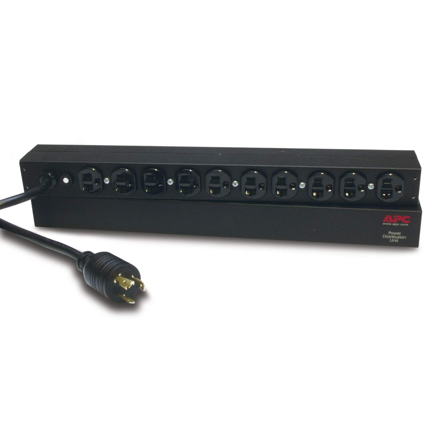 APC Rack Mount PDU, Basic 100V-120V/20A, (10) Outlets, 1U Horizontal Rackmount (AP9564)