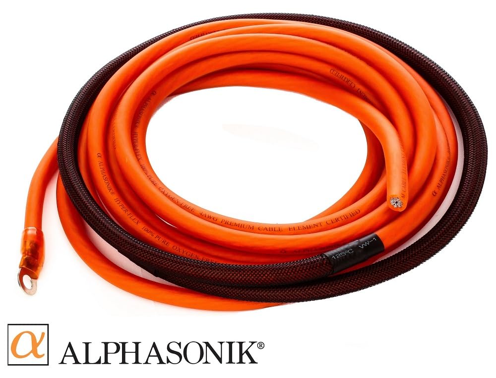 Alphasonik Aak4G Premium 4 Gauge Complete Car Amplifier Installation Kit Hyper Flex Power, Ground, Speaker Wire Rca Cable   Exce