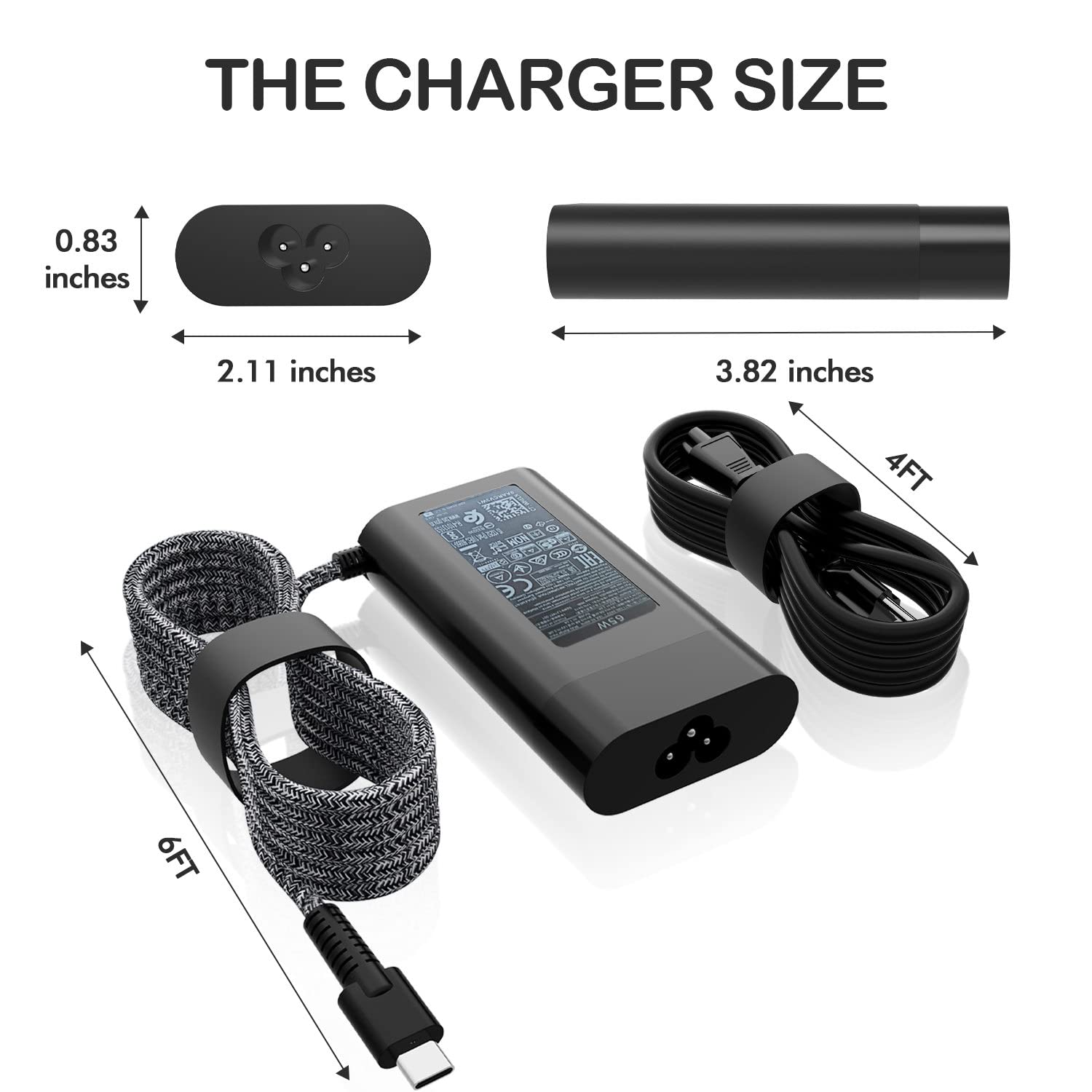 Original Replacement New Version 65W Hp Usb C Laptop Charger For Hp Elitebook X360, Spectre X360, Hp Chromebook, Elite X2, Probook, Split X2, Pavilion, Envy Travel Ac Power Supply Adapter