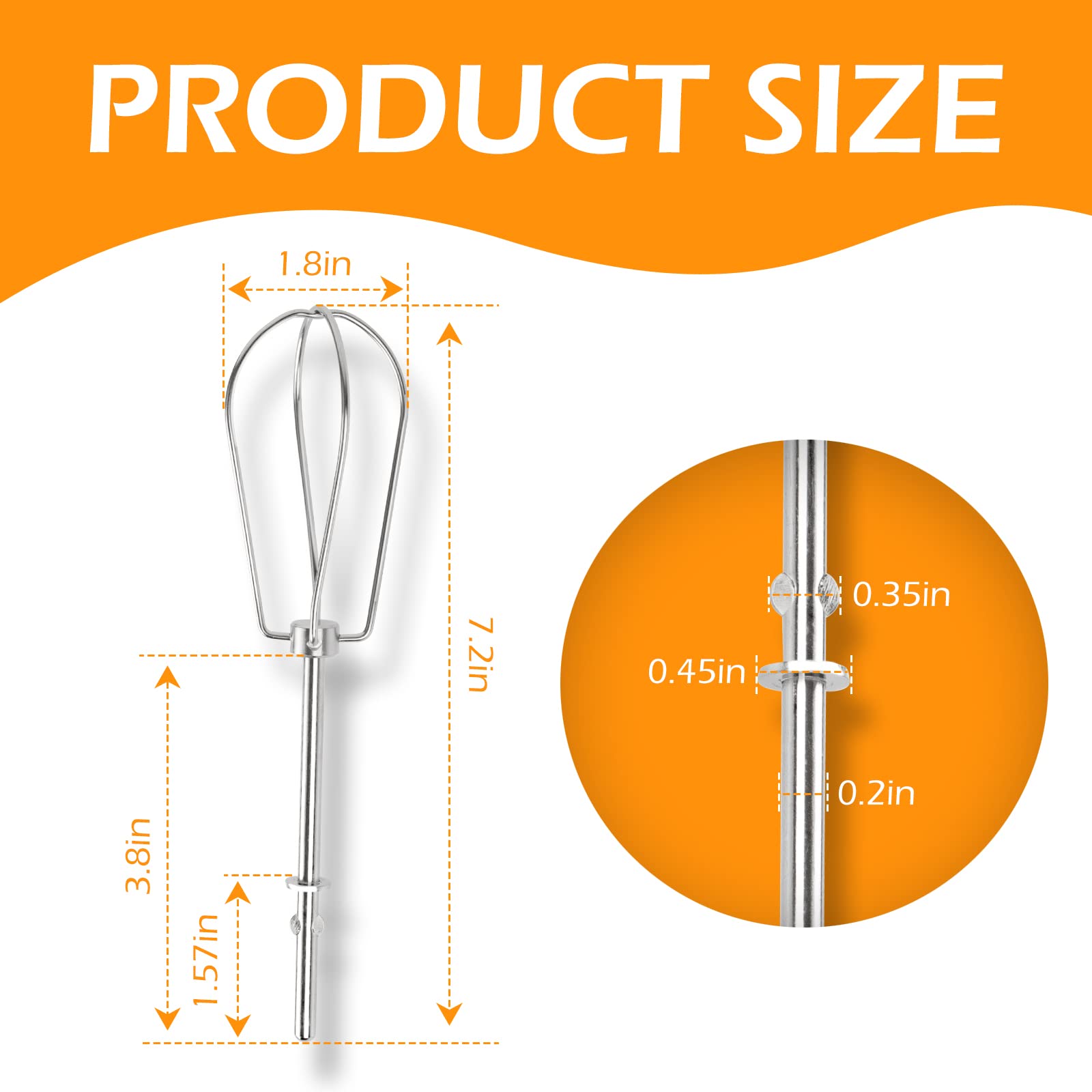 Hand Mixer Beaters Attachments Replacement For Kitchenaid Beaters W10490648, Khm512, Khm2B,Fit With Hand Mixer 5 Speed Khm5 2 Pack