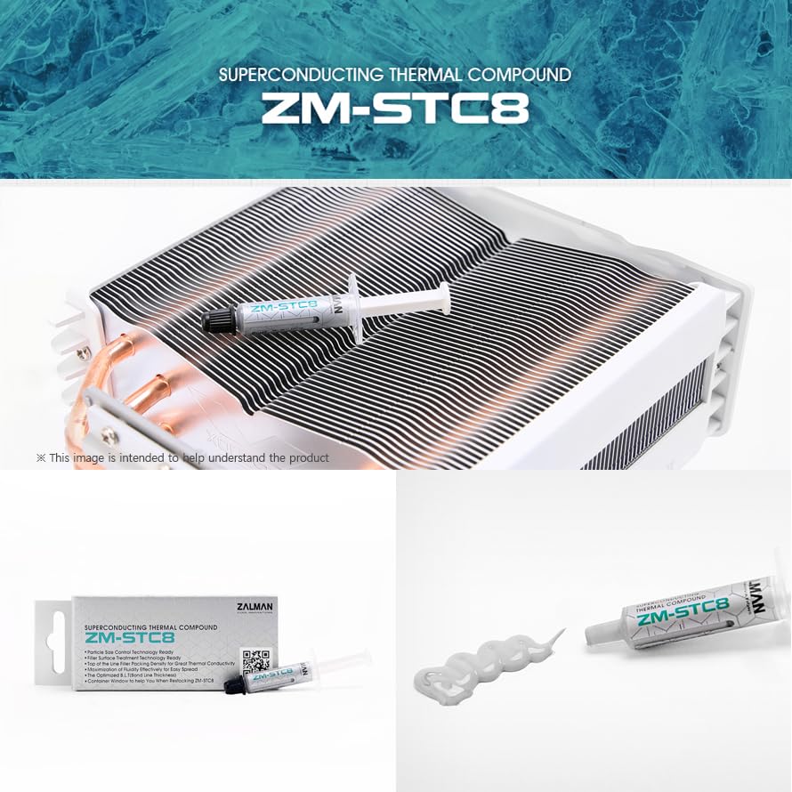 Zalman Stc8 Thermal Paste, 1.5G Premium Cpu Thermal Compound For All Processors, Heatsink, Ic, Computer Processor, Cooler, Gpu,