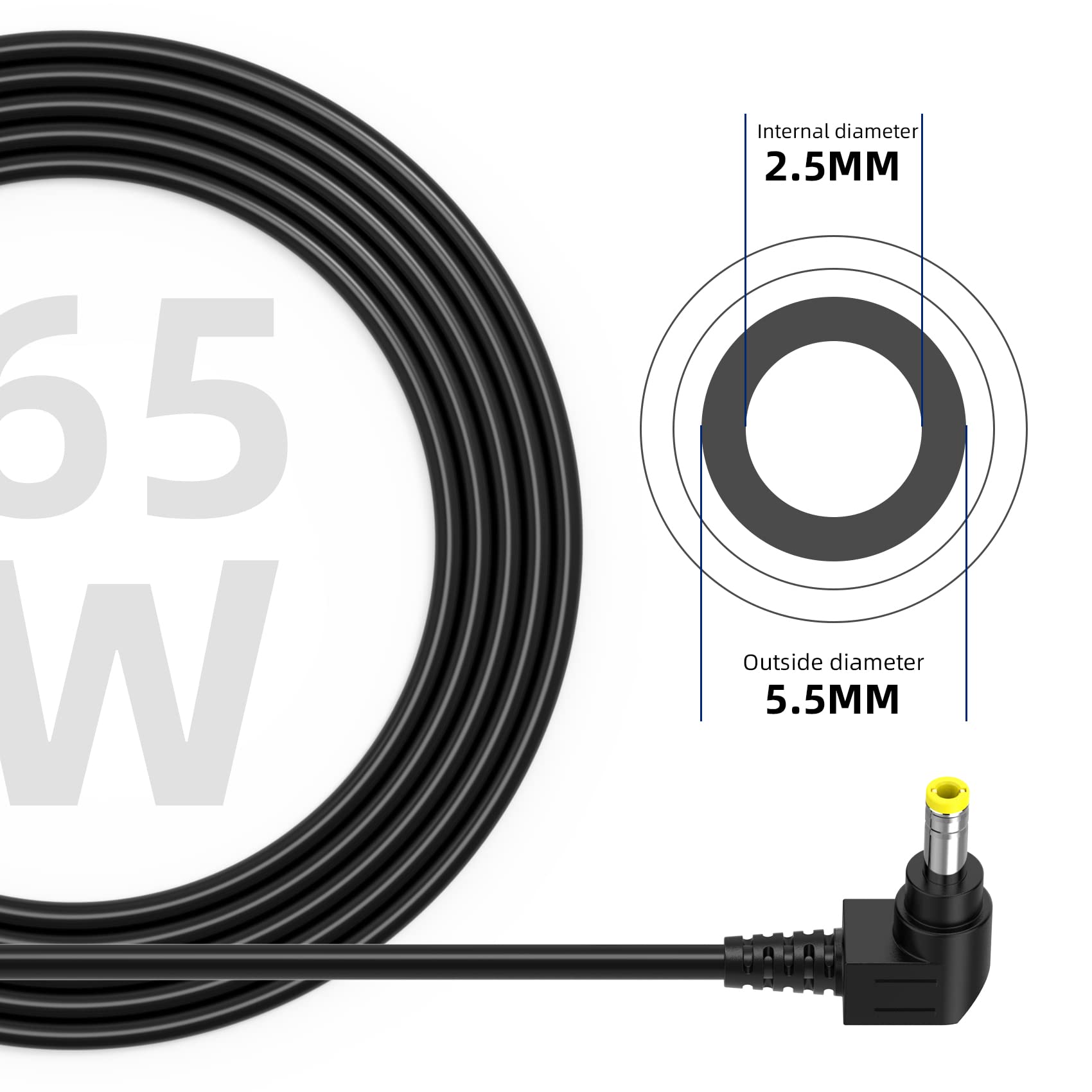 65W Ac Adapter Laptop Charger For Toshiba Satellite C55 C55D C55T C655 C675 C850 C855 C855D C875 L645 L645D L655 L655D L675 L675D L745 L755 L855 L875 L875D P745 P755 P855 P875 S855 Power Supply Cord