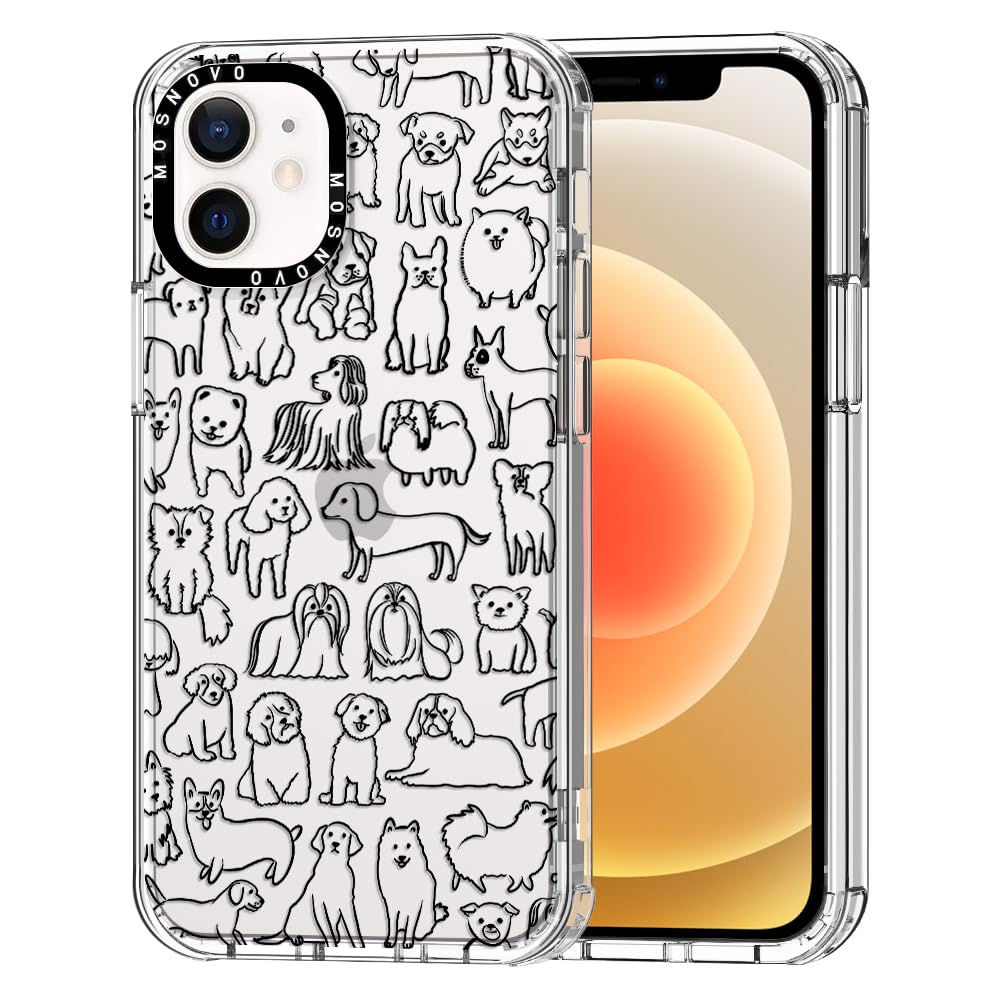 MOSNOVO Case for iPhone 12 & iPhone 12 Pro, [Buffertech 6.6ft Military-Grade Drop Protection] [Anti Peel Off Tech] Clear TPU Bum