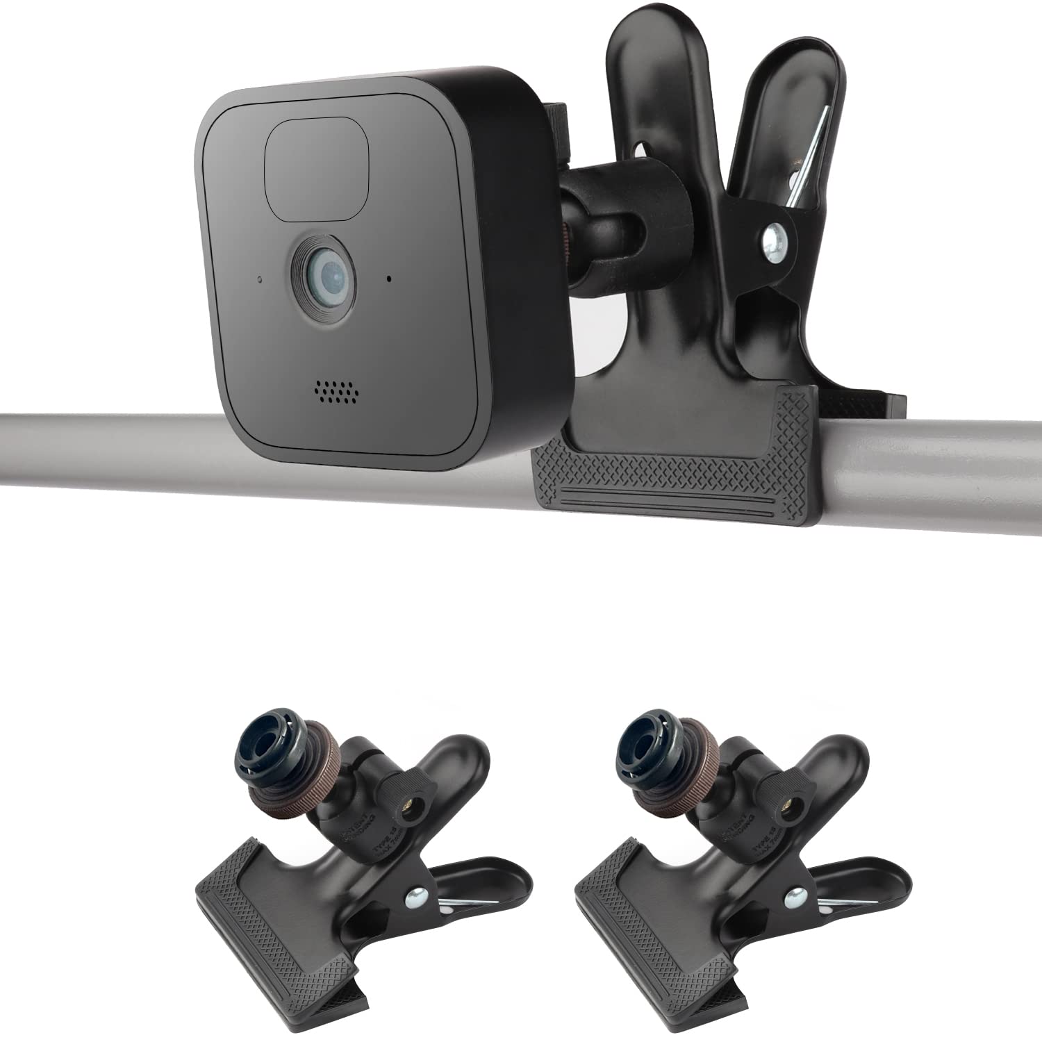 Itodos 2 Pack Clip Clamp Mount For Blink Outdoor 4 (4Th Gen)/(3Rd Gen)/Blink Xt/Xt2/Blink Mini,Metal Clip Clamp Holder,Blink Camera Mount Attach Blink Camera Wherever You Like Without Any Tools