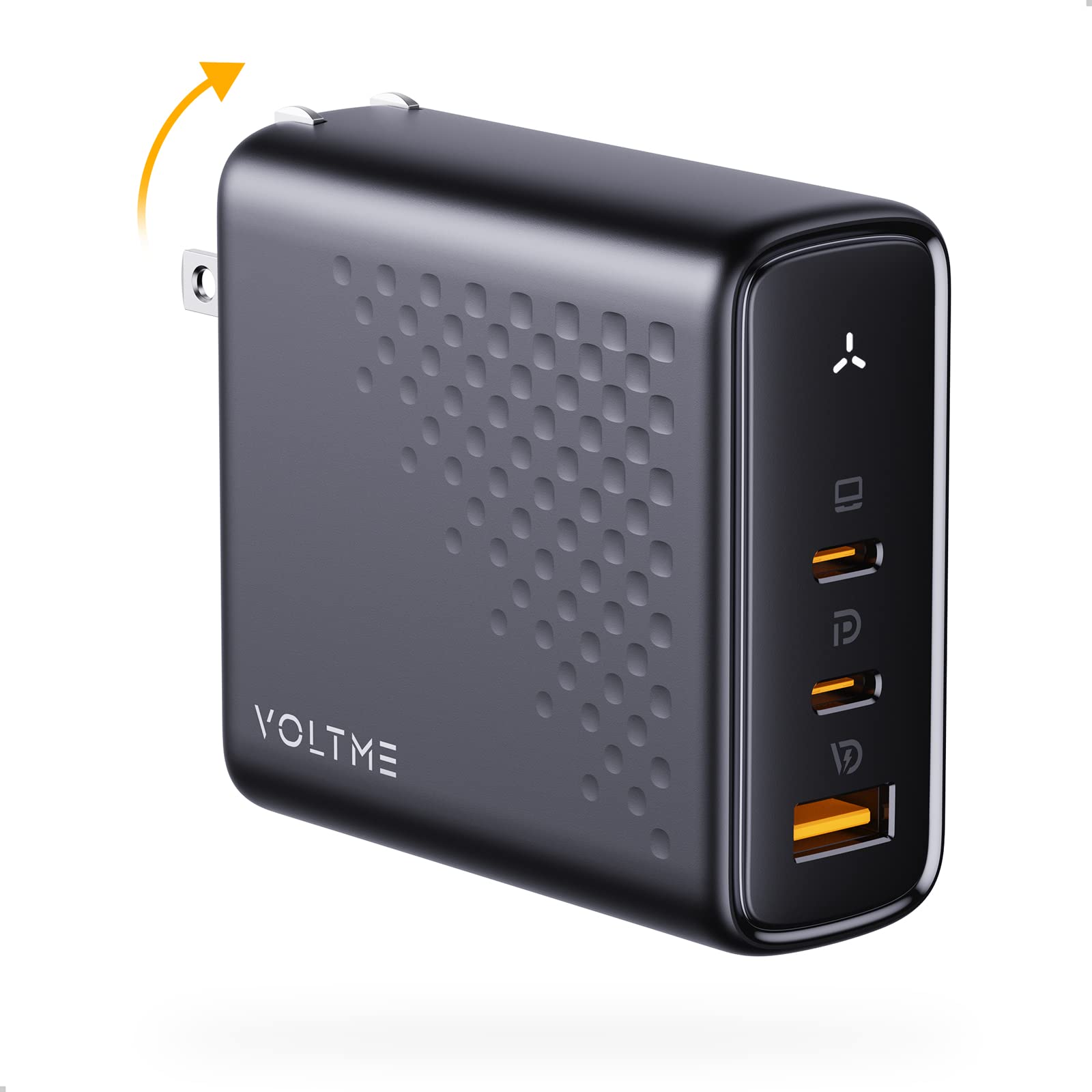 Voltme 140W Usb C Charger, Pd3.1 Pps Gan Charger, 3 Port Fast Laptop Wall Charger Power Adapter Compatible With Macbook Pro/Air,