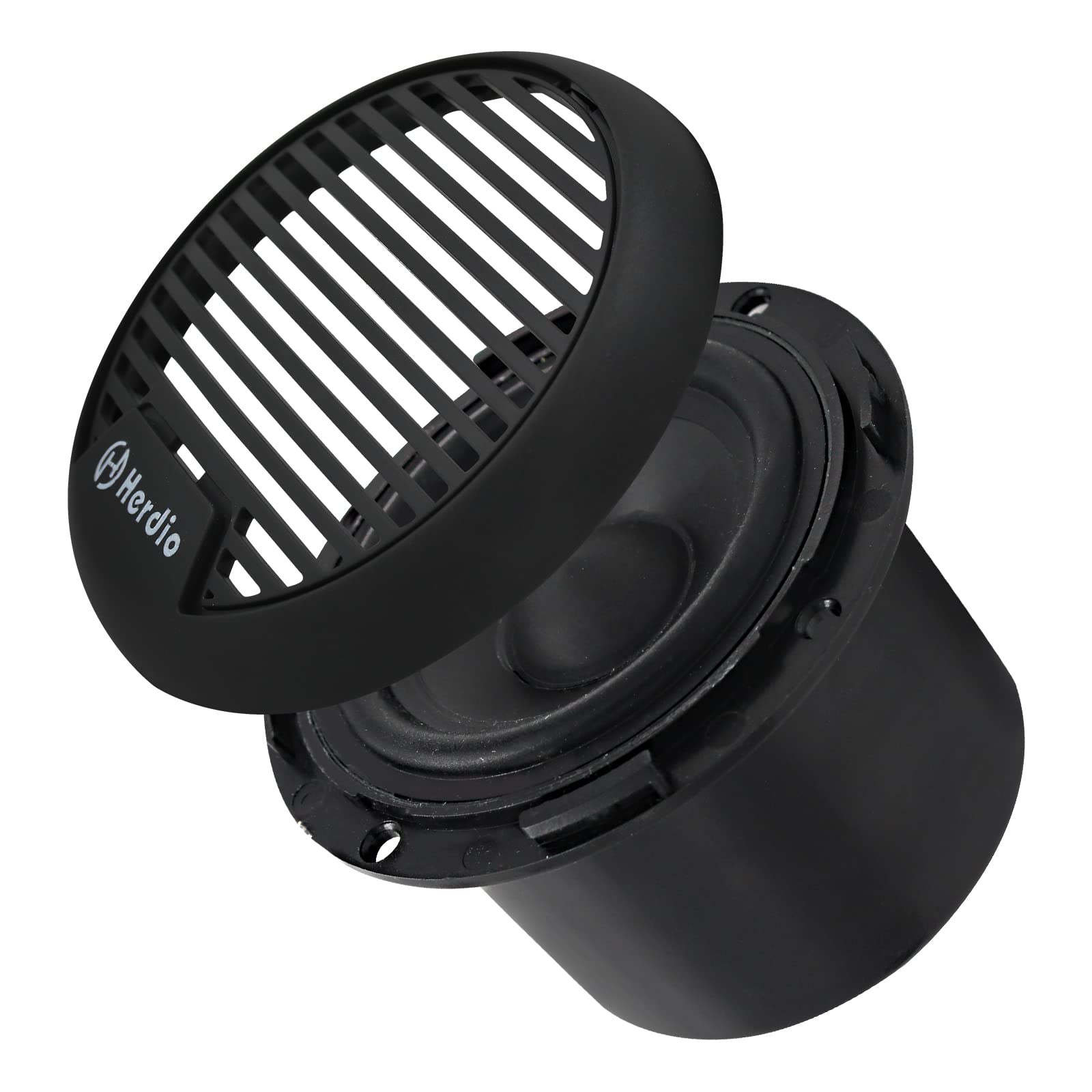 Herdio 3'' Inch Marine Bluetooth Speakers Boat Motorcycle Hot Tub Stereo With Max Power 140 Watt (Black)