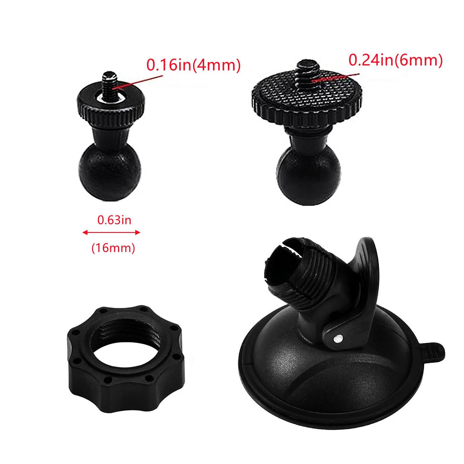 Glucrean Dash Cam Mount Compatible With Orskey/Boogiio/Apexcam/Ajvvf Dashcam, Suction Cup Mount Easy To Install And Use, Strong