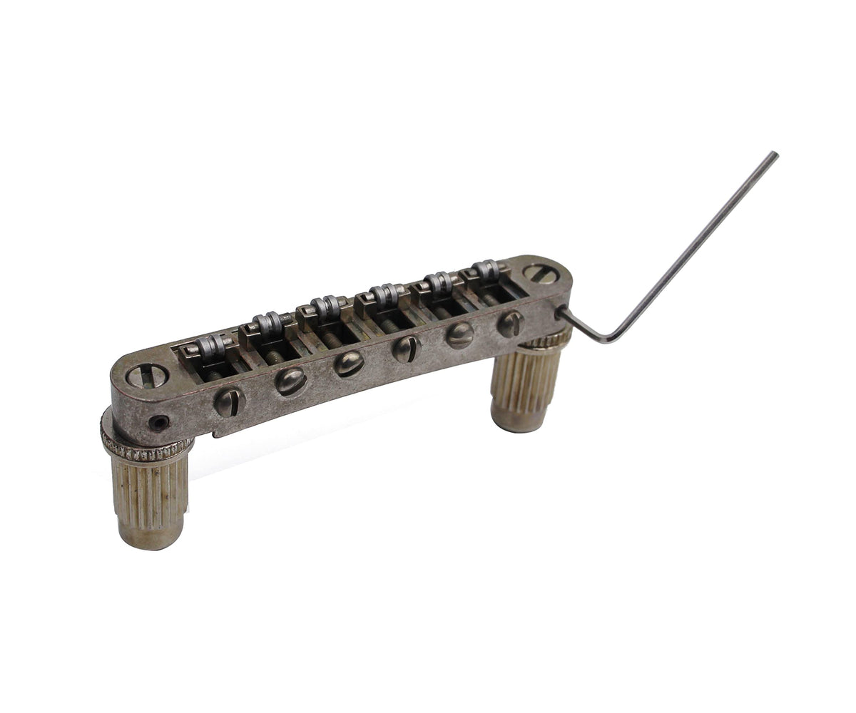 Guyker Guitar Tune O Matic Roller Saddle Bridge Replacement Part Compatible With Gibson Les Paul Lp Sg Style 6 String Electric  