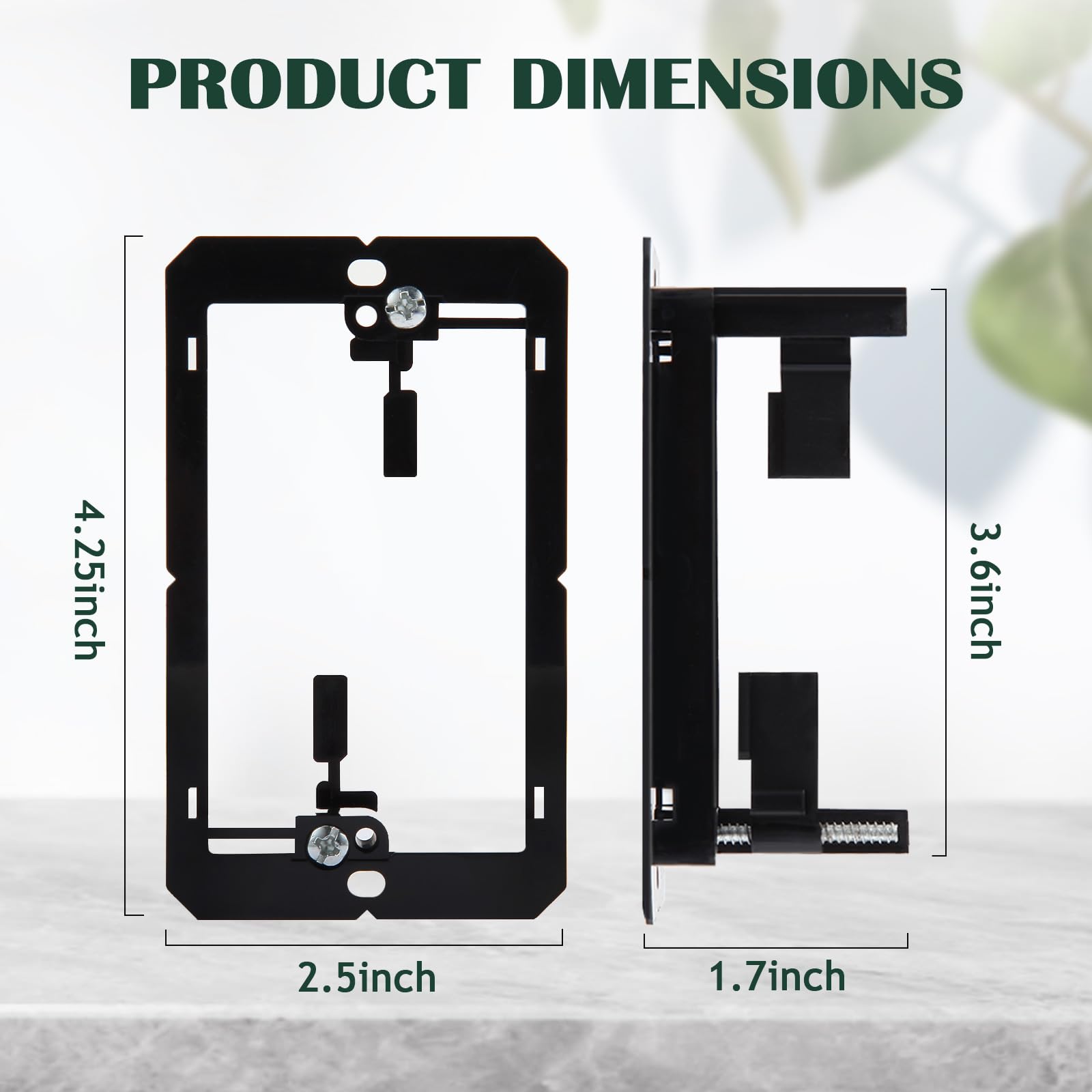 20 Pack Single Gang Low Voltage Mounting Bracket, Wall Plate Cable Pass Through, Multipurpose Drywall Mounting Wall Plate Bracke