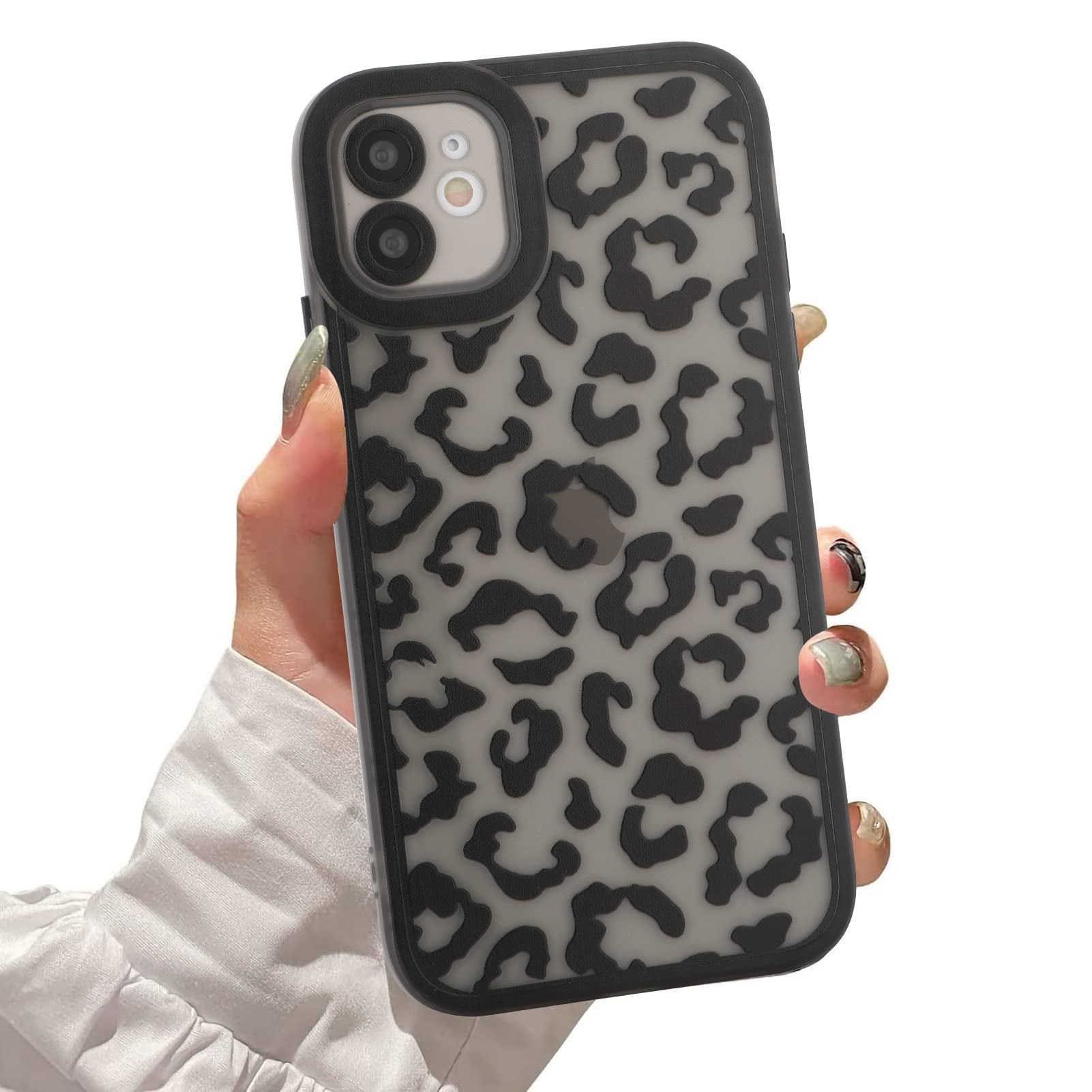 Ziye For Iphone 12 Case Leopard Pattern Clear Phone Case With Camera Protection,Silicone Tpu Phone Protective Cover Cheetah Desi