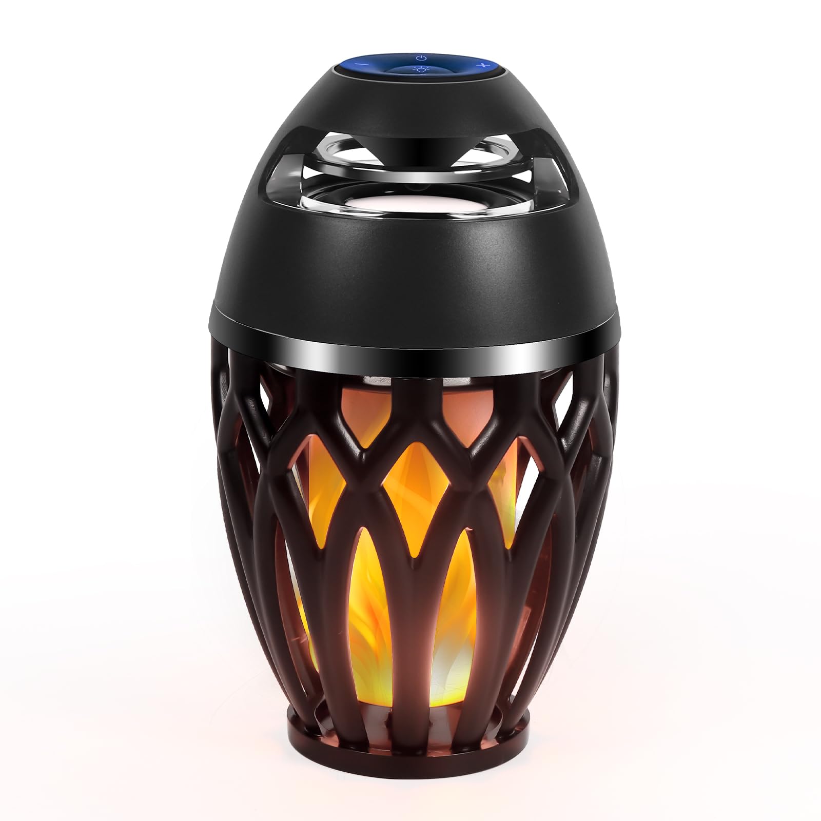 Ailanxin Outdoor Bluetooth Speakers, Wireless with LED Flame, Black