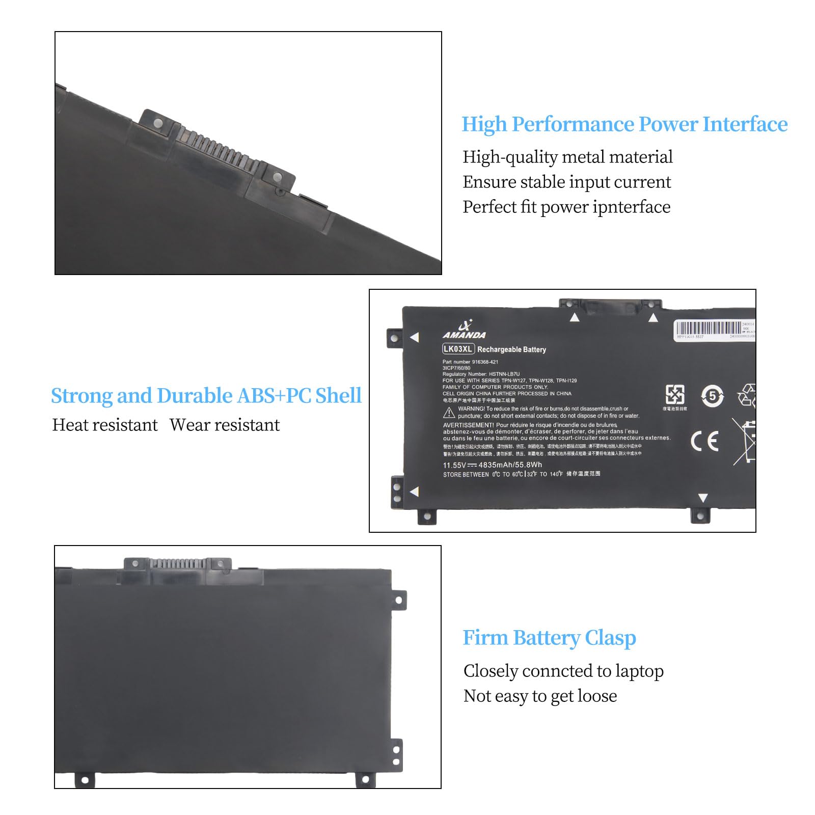 A Amanda L09281 855 Lk03Xl Battery Replacement For Hp Envy X360 15M Cn0012Dx 15M Cn0Xxx 15M Bp1Xx 15M Cn0011Dx 15M Bq121Dx 15 Cp