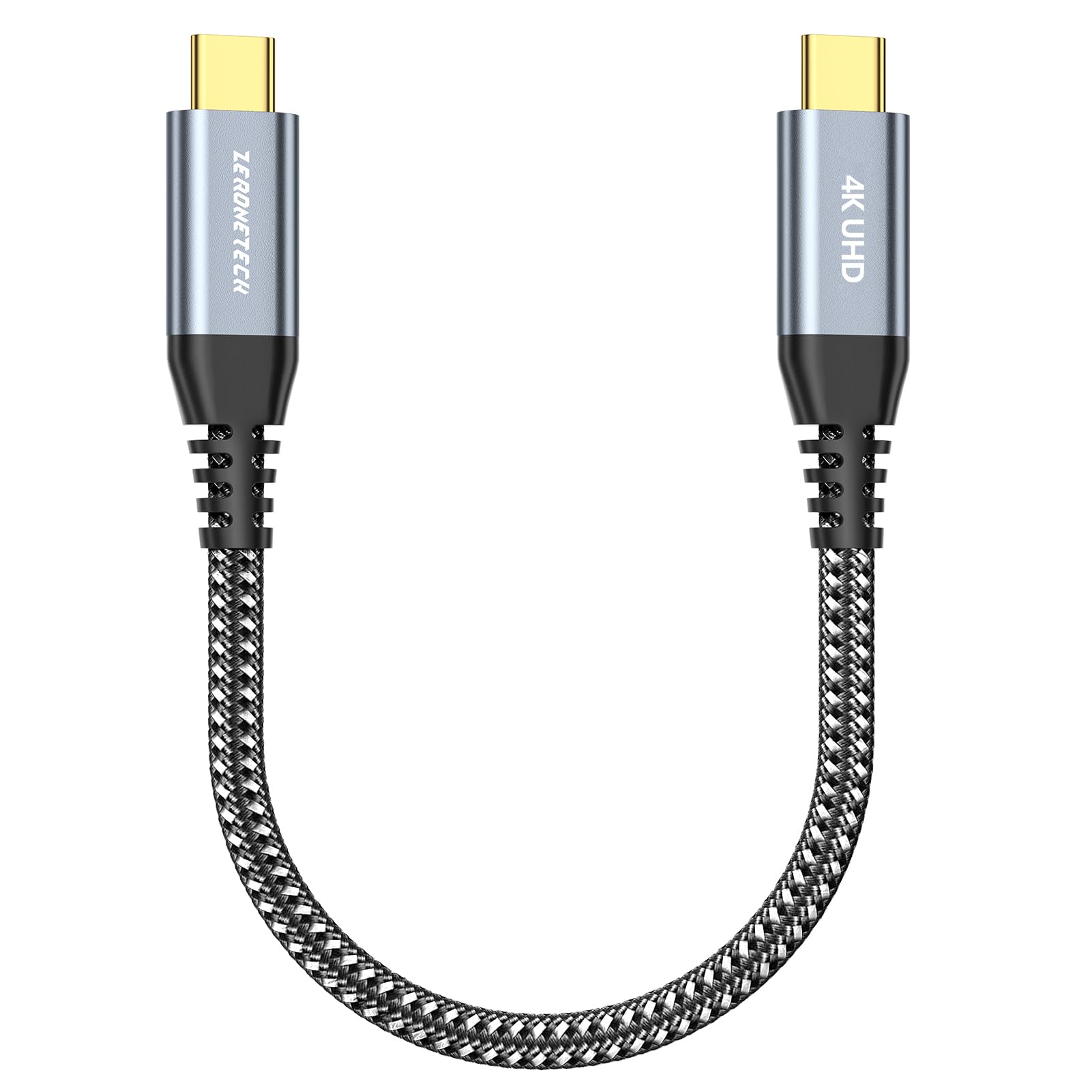 Short Usb C To Usb C Cable 1Ft Usb C 3.2 Gen 2 Cable 20Gbps High Speed Data Transfer, 4K Usb C To Usb C Monitor Cable 100W Fast 
