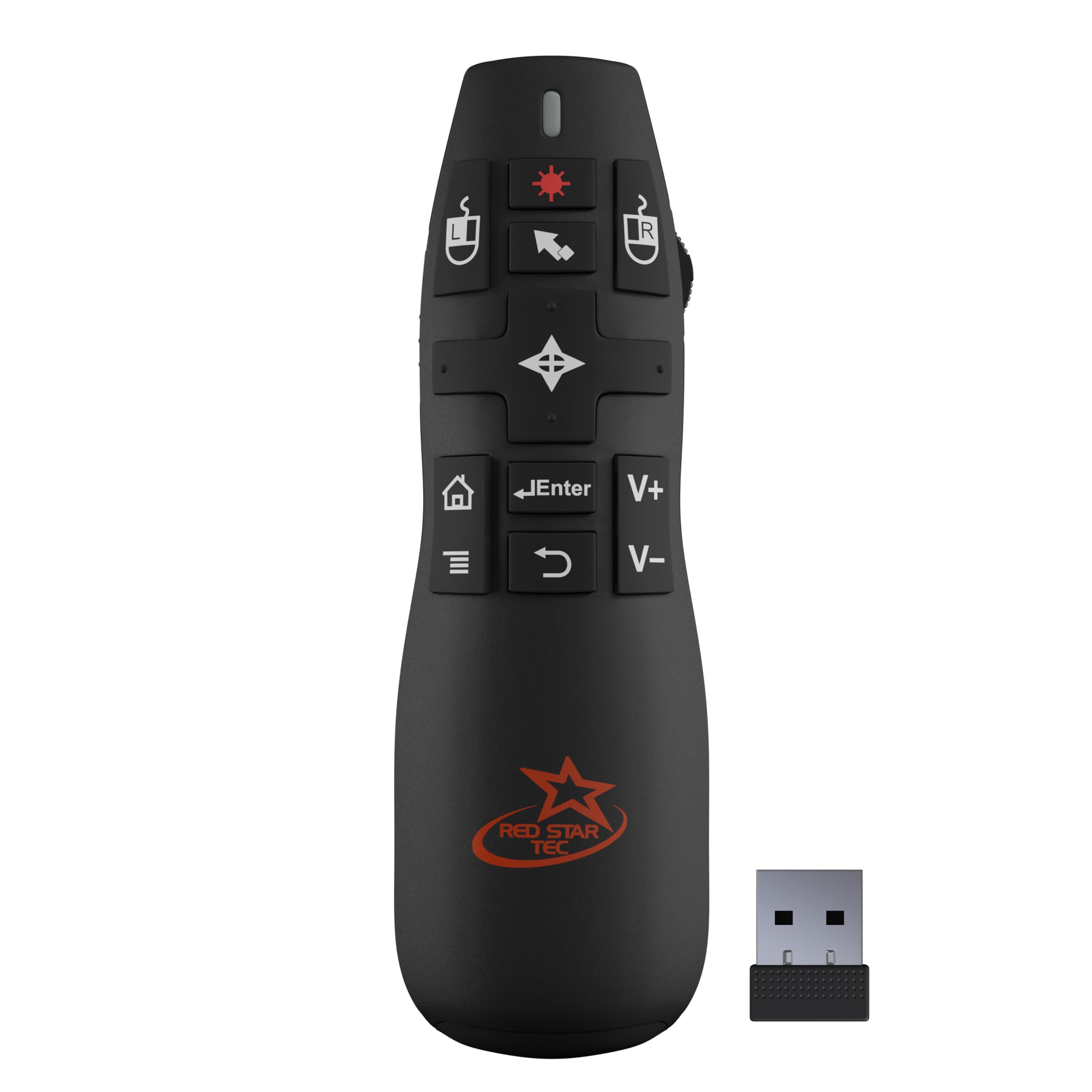 Wireless Powerpoint Presentation Remote Clicker And Keynote Presenter With Wireless Mouse (Pr 820) From Red Star Tec