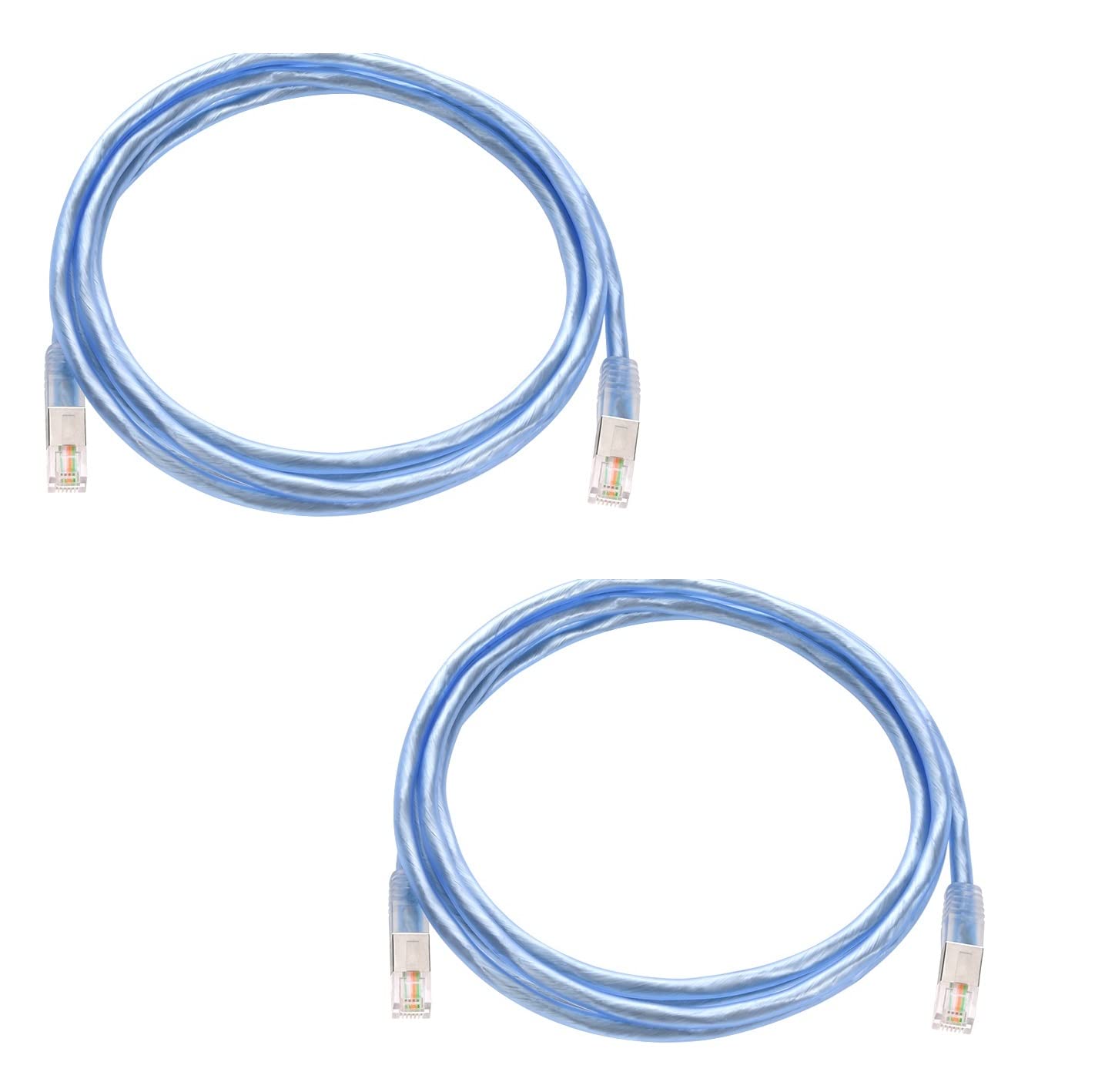 Beszin 2 Pack Rj11 7Ft Shielded Modem Cable For High Speed Dsl Internet, For Broadband Dsl Modems, High Speed Data Transfer, Hom