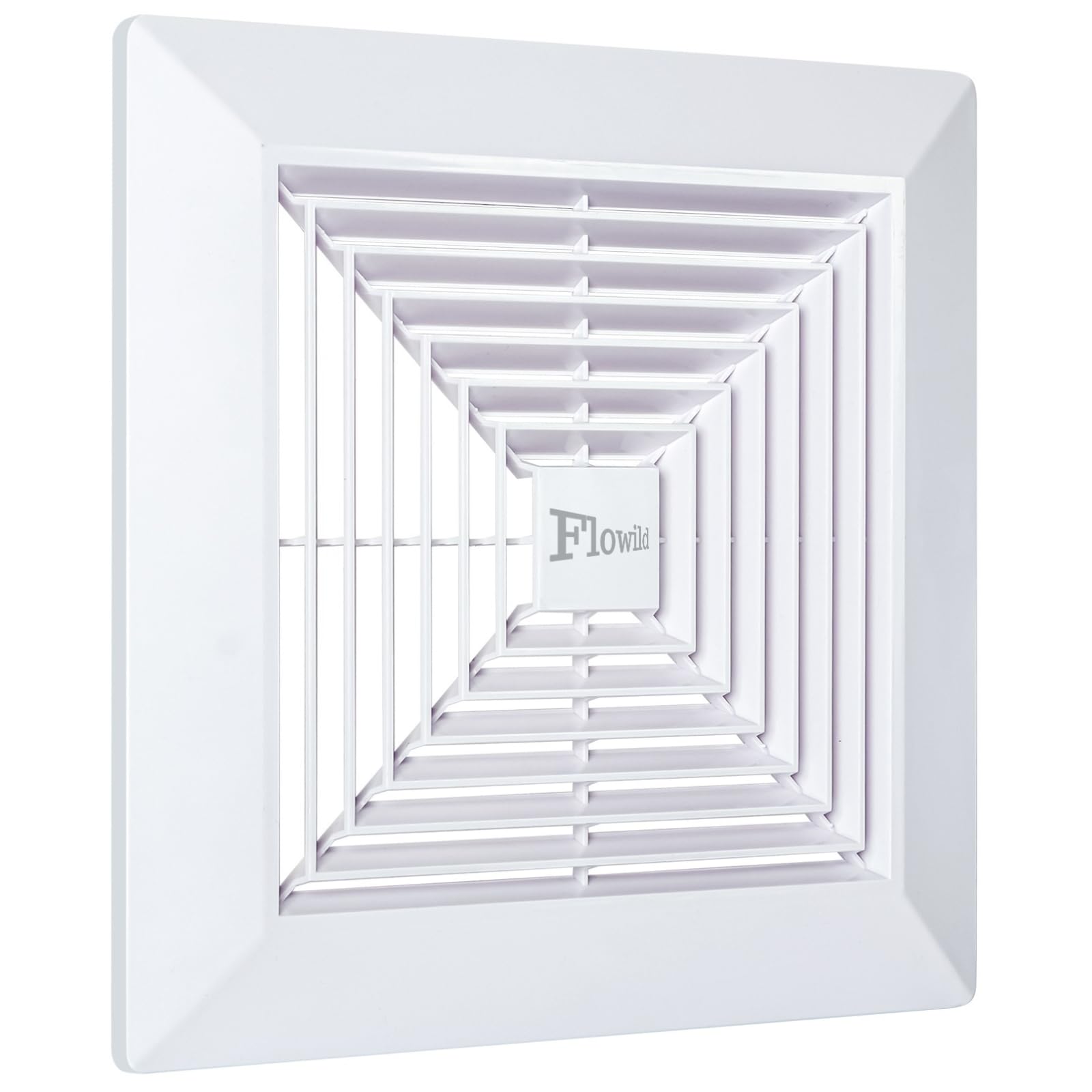 Flowild 12X12 Bathroom Exhaust Fan Cover With Springs Replacement Parts For Square Ceiling Or Wall Mount Exhaust Fan, Bathroom C