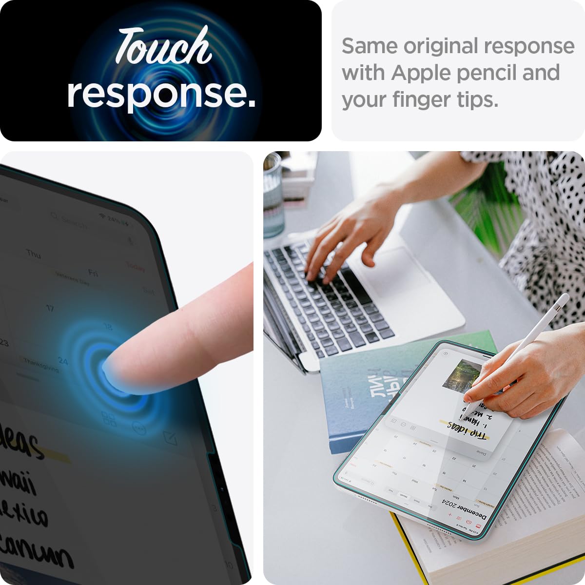 Spigen Tempered Glass Screen Protector [Glastr Ez Fit] Designed For Ipad Pro 13 Inch M4 (2024) [9H Hardness/Case Friendly]