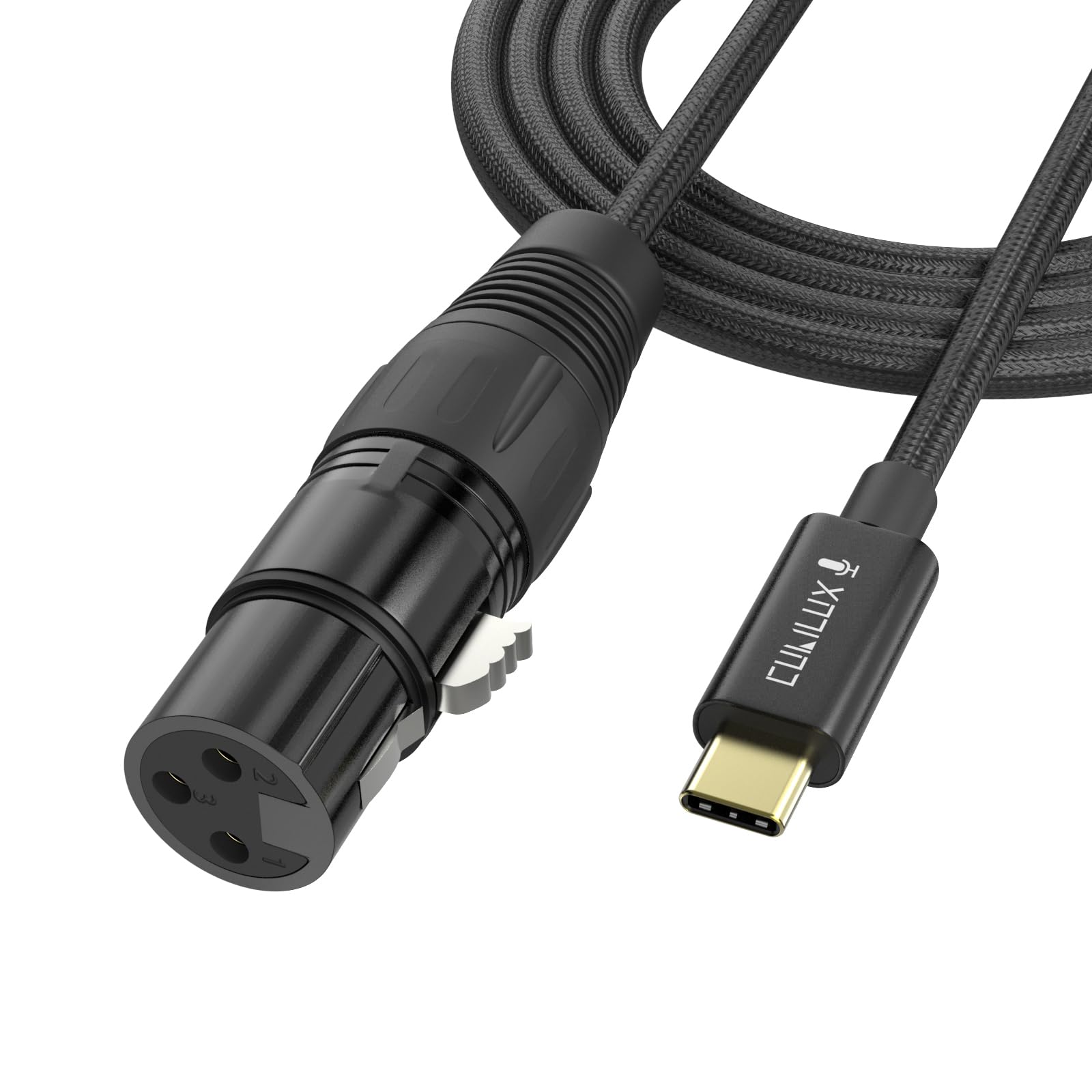 Cubilux Xlr Microphone To Usb C Cable, Type C To Xlr Female Mic Cord For Macbook Pro/Air, Iphone 16/15, Ipad Pro 13/12.9/11, Ipa