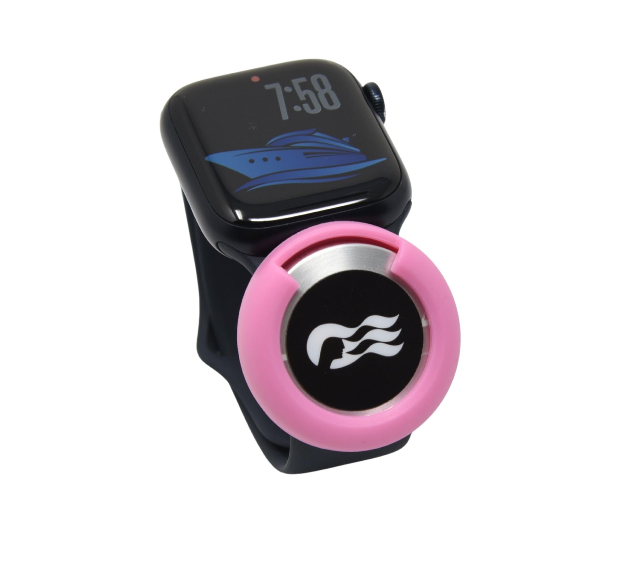 Luke3DP Watch Adapter for holding a Carnival Ocean Medallion (Pink)