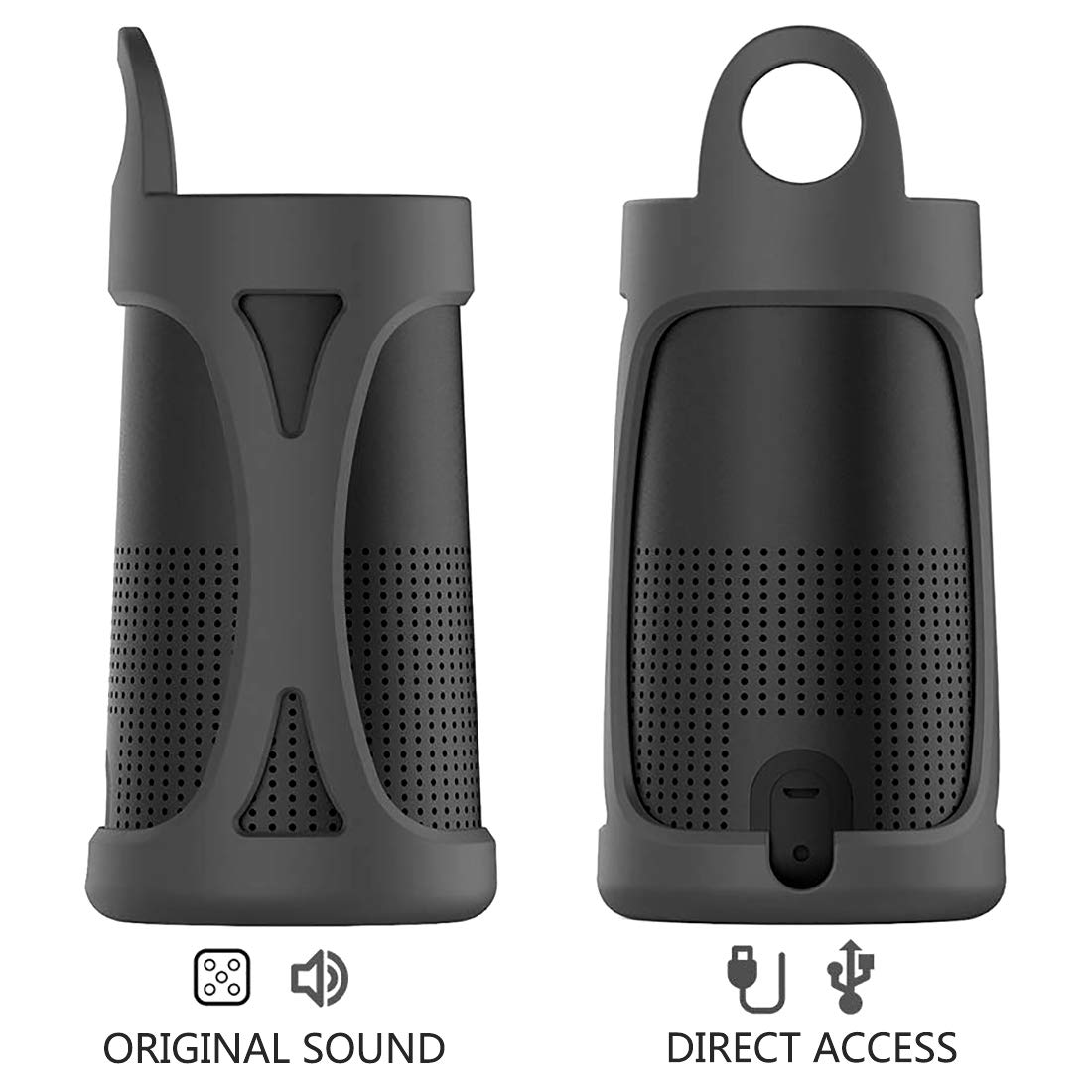 Geekria Silicone Speaker Case Cover, Compatible With Bose Soundlink Revolve Case, Protective Waterproof Soft Skin, Replacement B