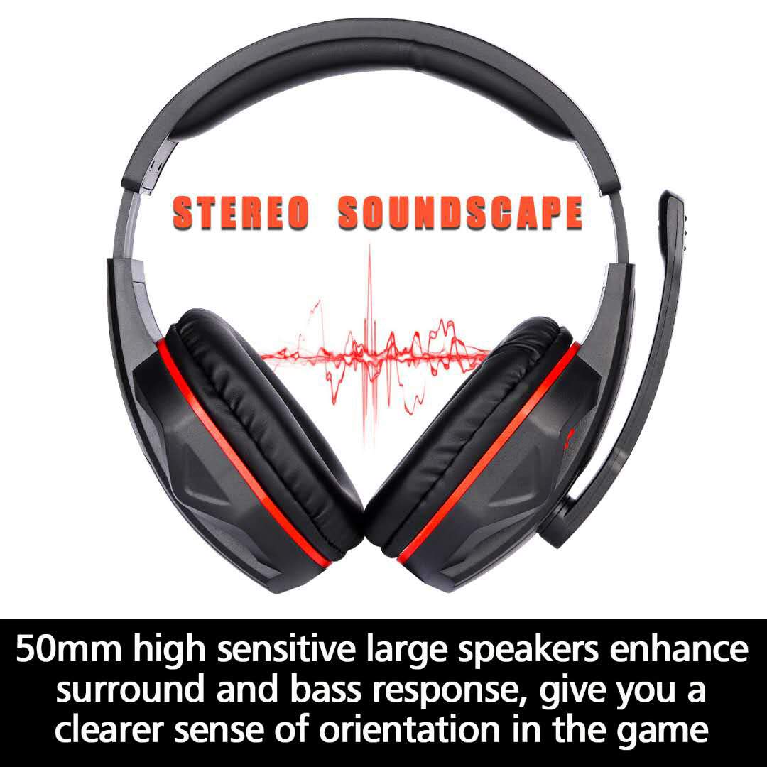 Fnship 3.5Mm Port Wired Gaming Headset, Stereo Bass Noise Isolation Headphone With Mic Volume Control For Ps4 New Xbox One Psp P