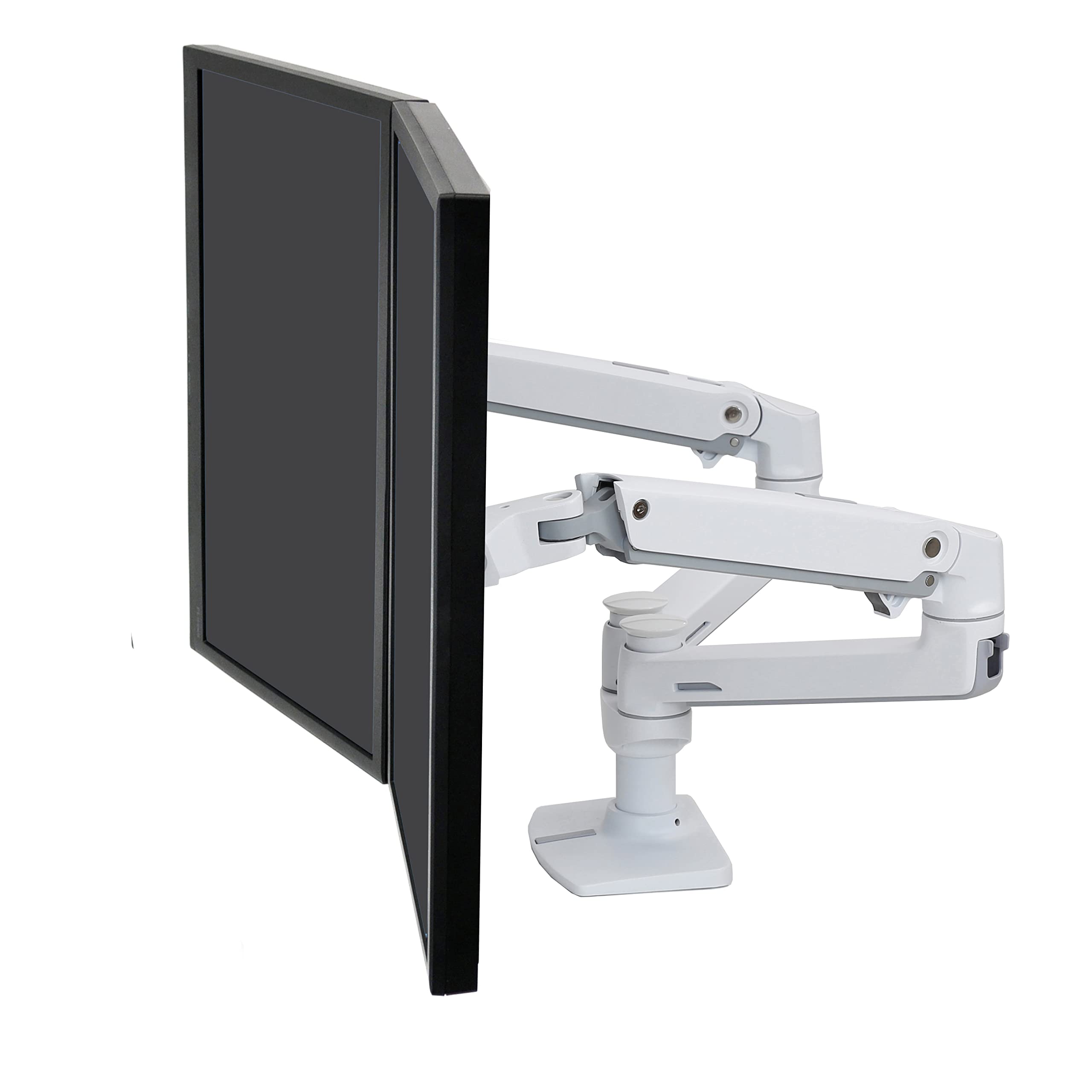 Ergotron � LX Dual Monitor Arm, VESA Desk Mount � for 2 Monitors Up to 27 Inches, 7 to 20 lbs Each � White