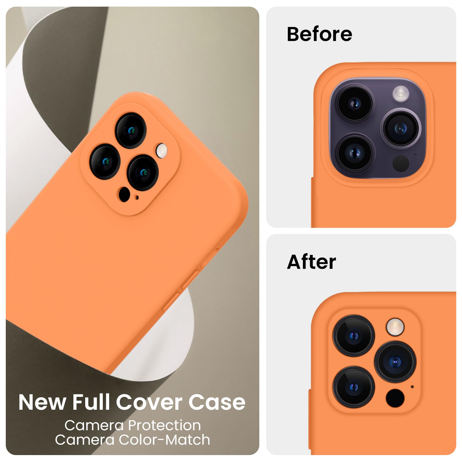 Firenova Designed For Iphone 14 Pro Case, Silicone Upgraded [Camera Protection] Phone Case With [2 Screen Protectors], Soft Anti