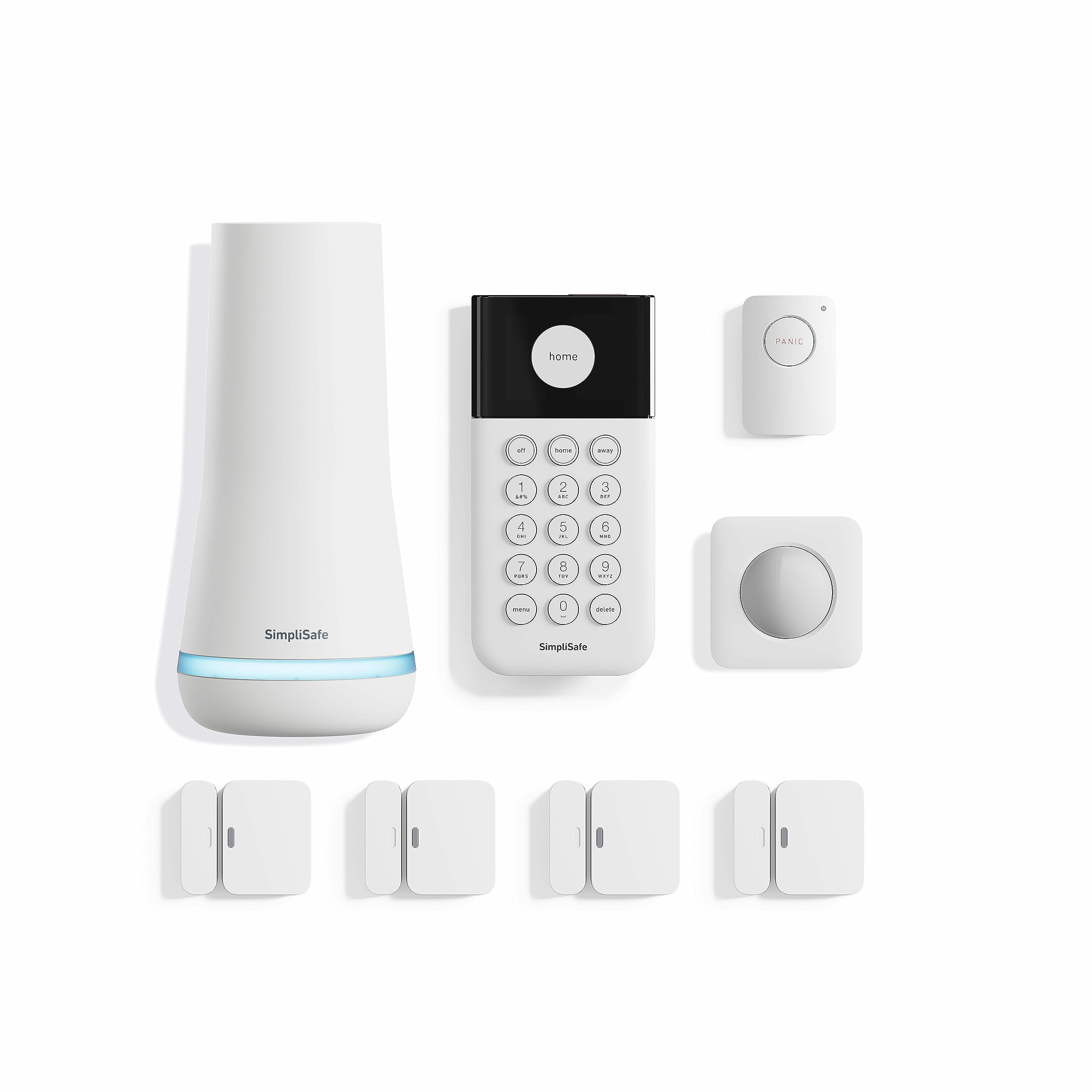 Simplisafe 8 Piece Wireless Home Security System   Optional 24/7 Professional Monitoring   No Contract   Compatible With Alexa A