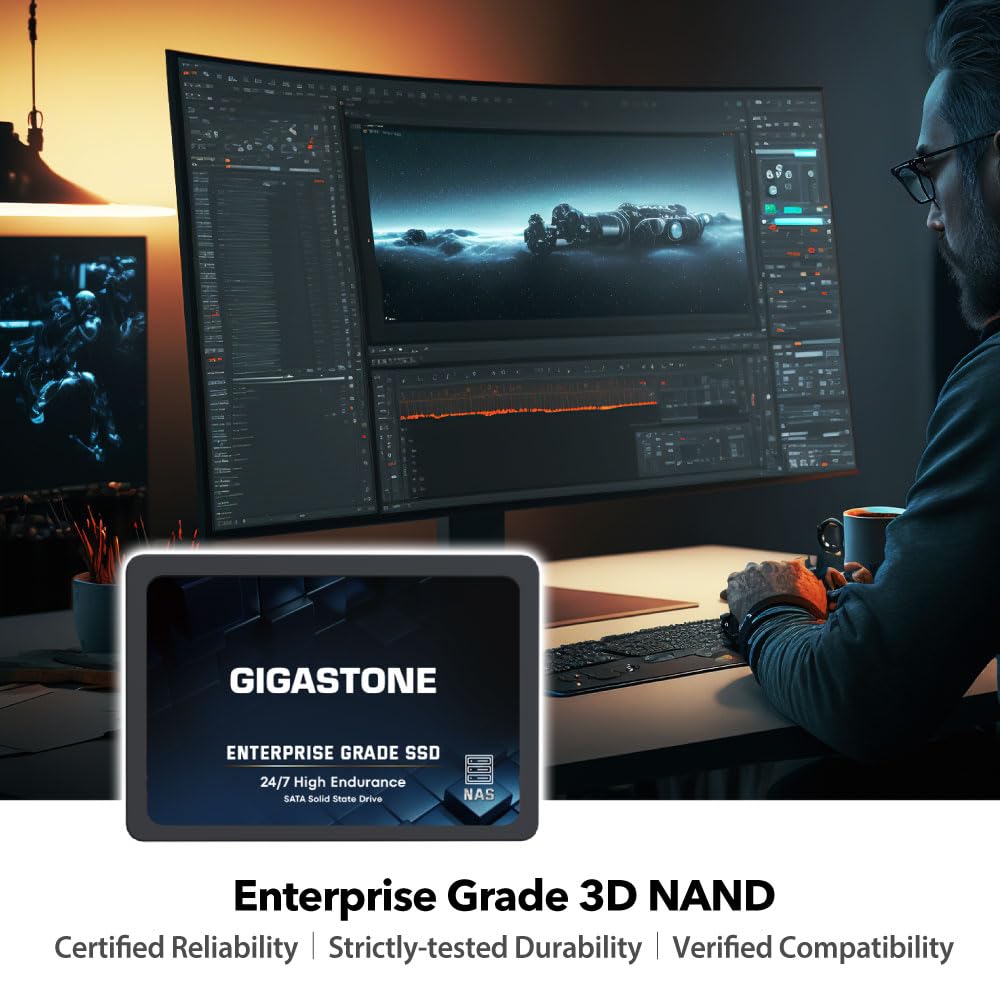 Gigastone Enterprise Ssd 2Tb Nas Ssd Drive Cache (4 Pack) 24/7 Durable Tlc High Endurance Business Server Data Center Raid Netwo