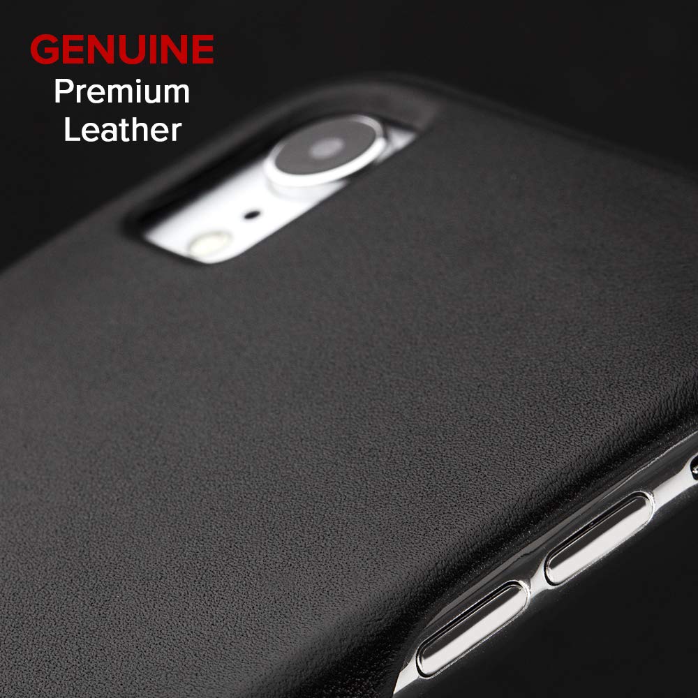 Case Mate   Iphone Xr Case   Barely There Leather   Iphone 6.1   Black Leather