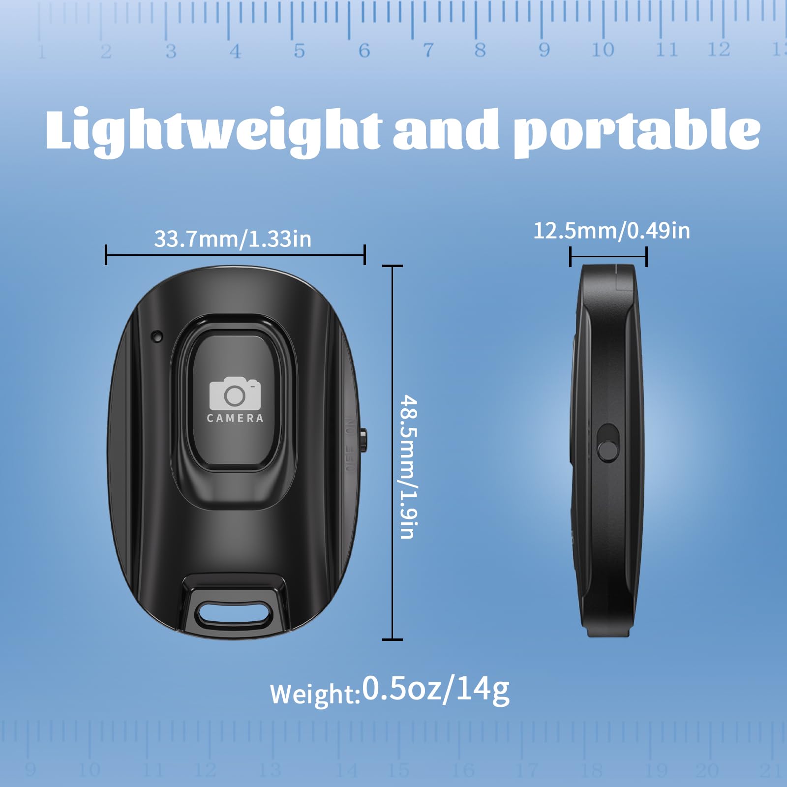 Mairan 2 Pack Rechargeable Wireless Camera Remote Shutter For Iphone And Android Smartphones, Bluetooth Phone Remote Control,Sel