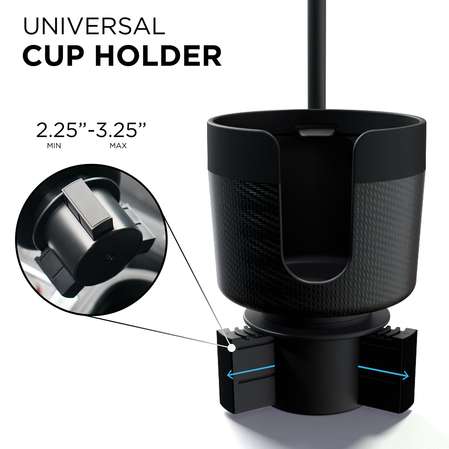 Limitless Cupcargo Cup Holder Expander And Phone Mount With Adjustable Base And Flexible Neck